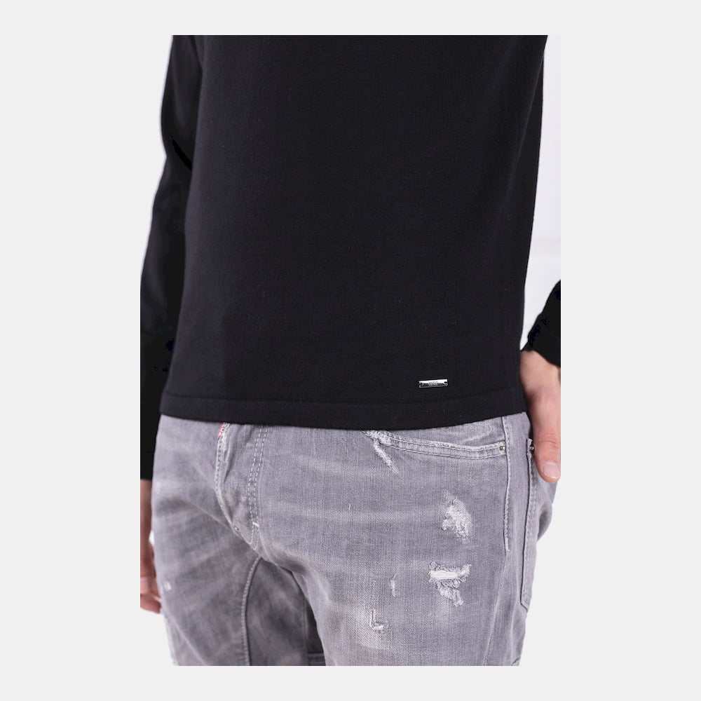 Boss Malha Sweater Sanpaolo1 Black Preto Shot6