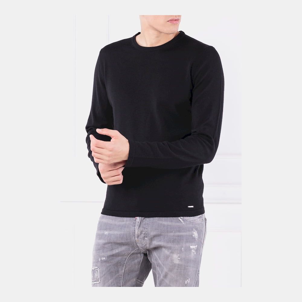 Boss Malha Sweater Sanpaolo1 Black Preto Shot8