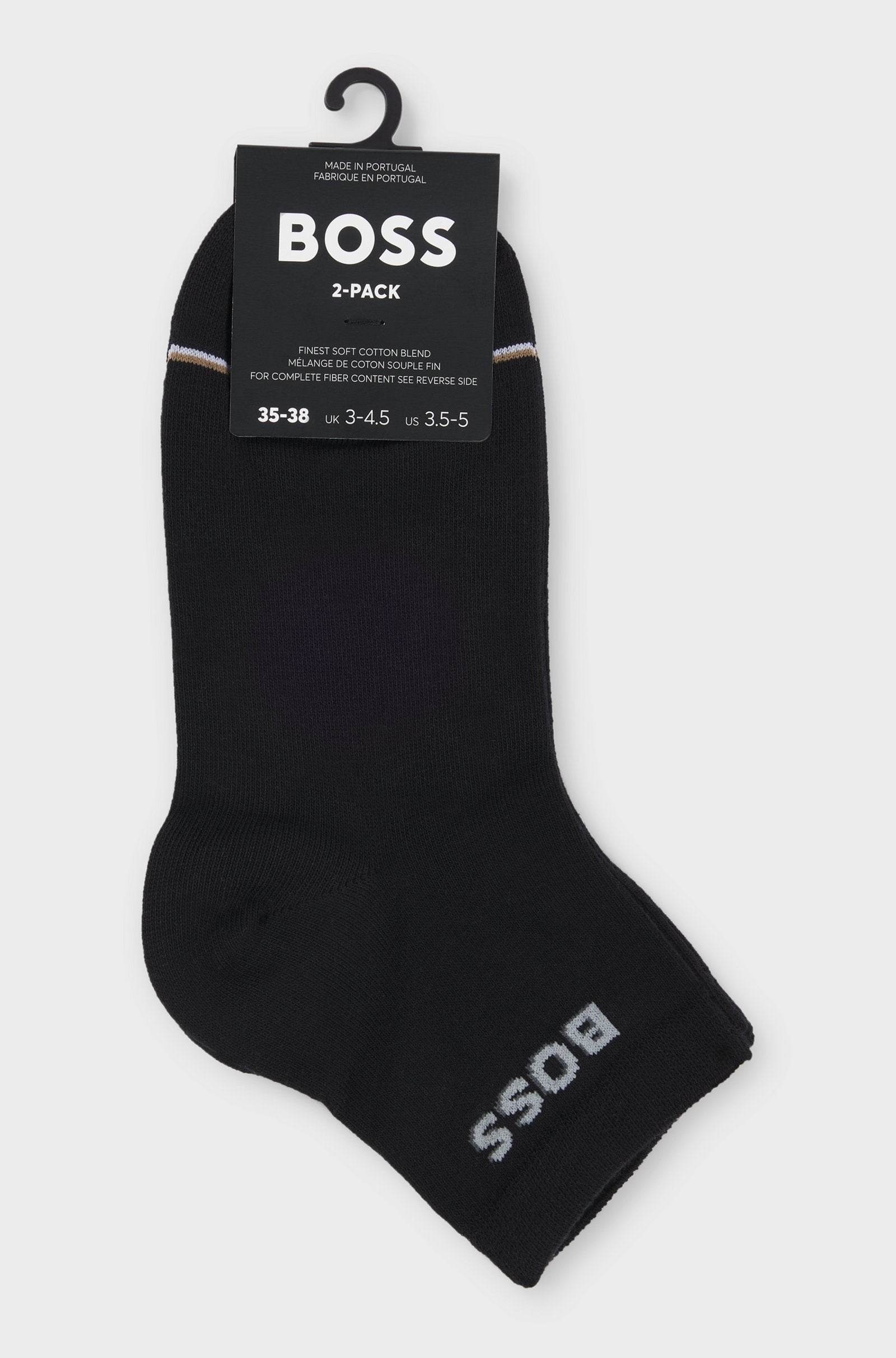Boss Meias Socks 2p Sh Signatur Black Preto_shot3