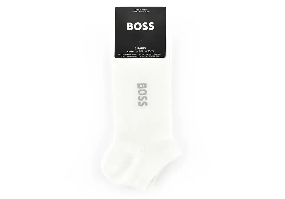 Boss Meias Socks 2paslogobamboo White Branco_shot3