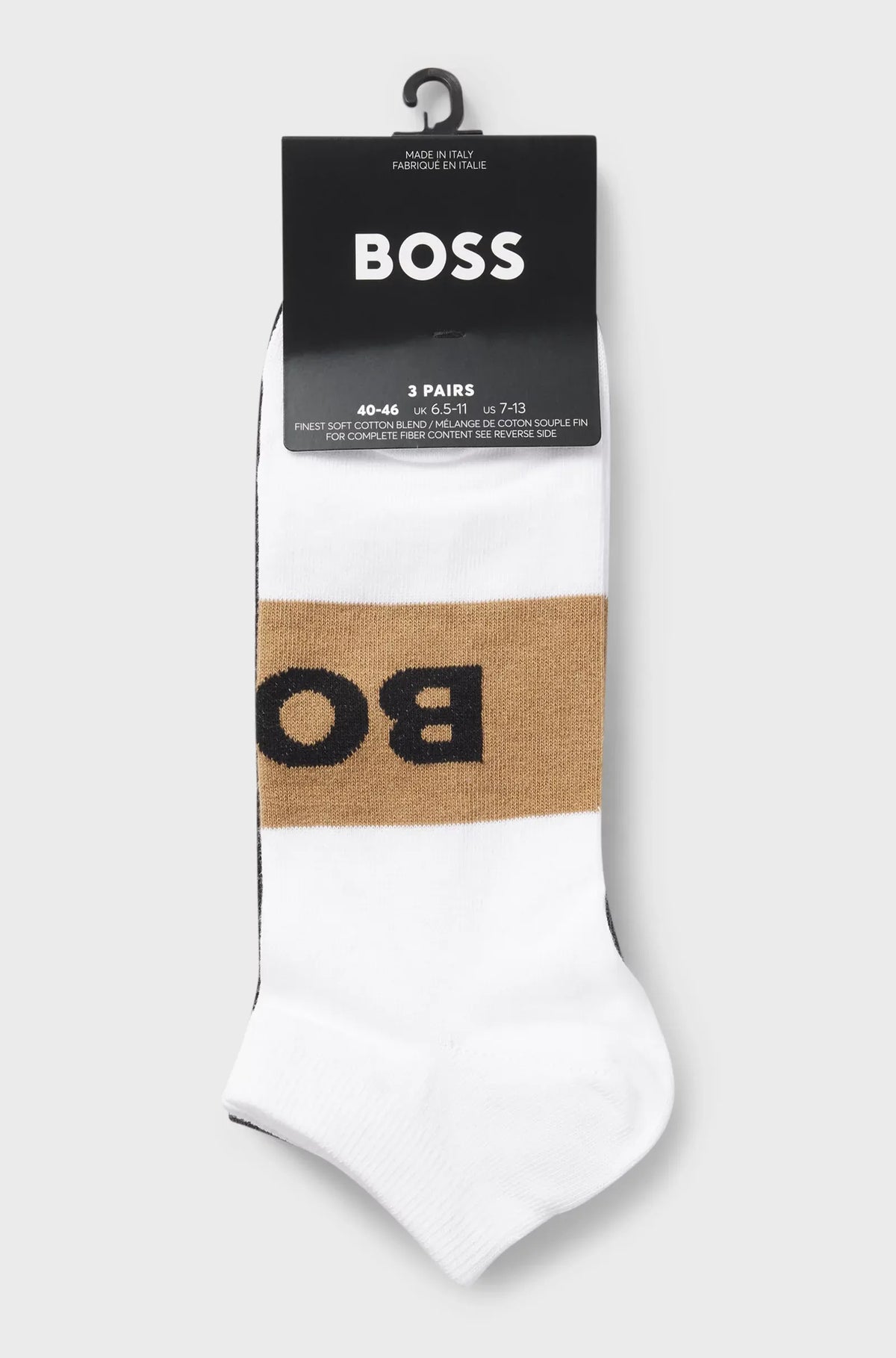 Boss Meias Socks 3p As Logo Cc Blk Whi Gr Preto Branco Cinza_shot4
