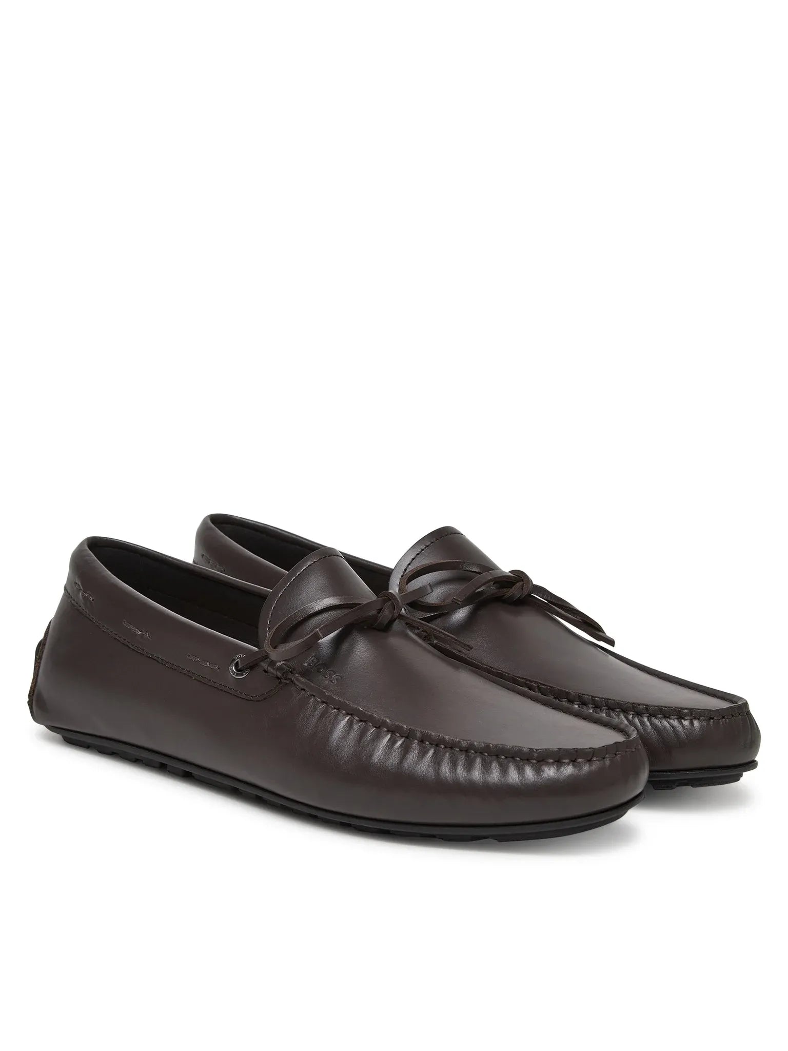 Mocassins Boss Castanho Escuro Noel Lace