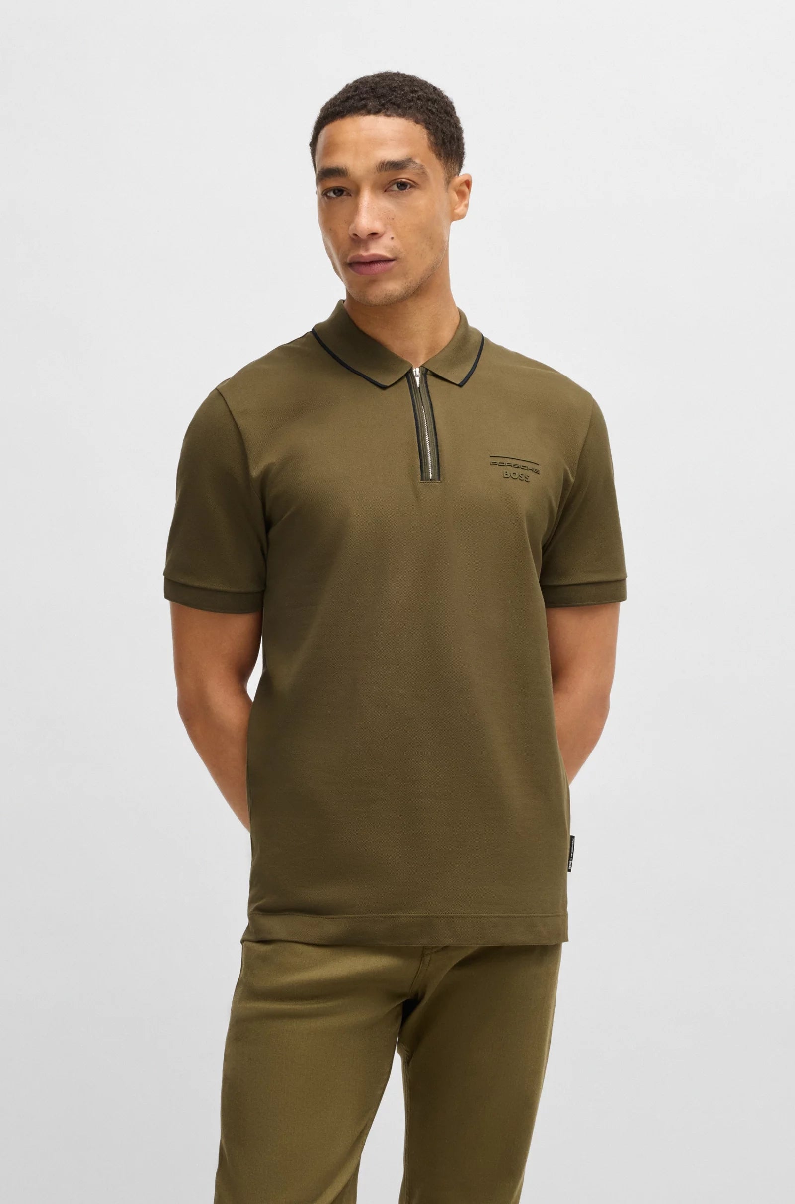 Boss Polo H Paras71 Ps Dk.green Verde Escuro_shot4