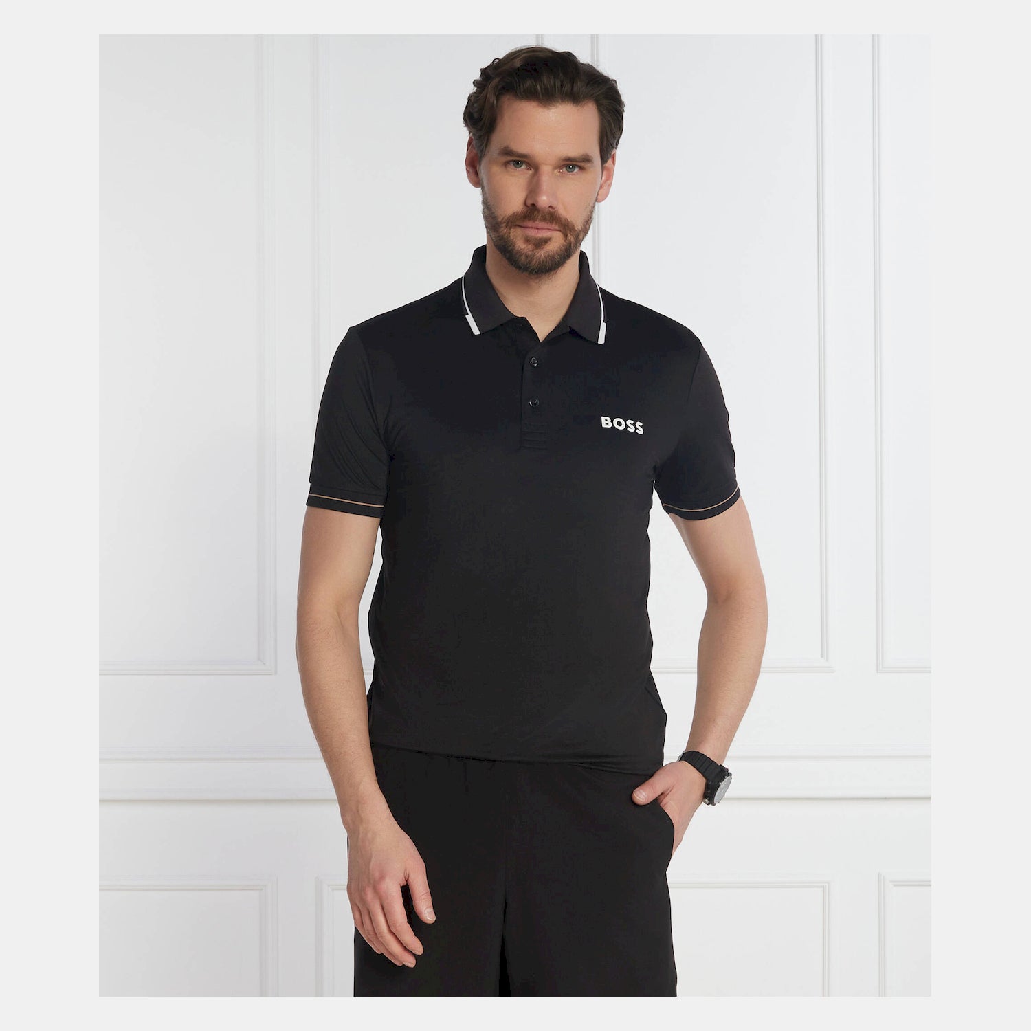 Boss Polo Paul Pro Black Preto_shot1