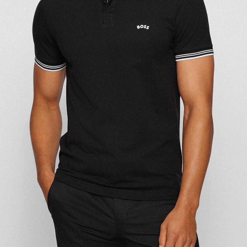 Boss Polo Paulcurved 504 Black Preto Shot7