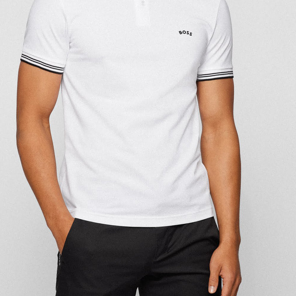 Boss Polo Paulcurved 504 White Branco Shot11