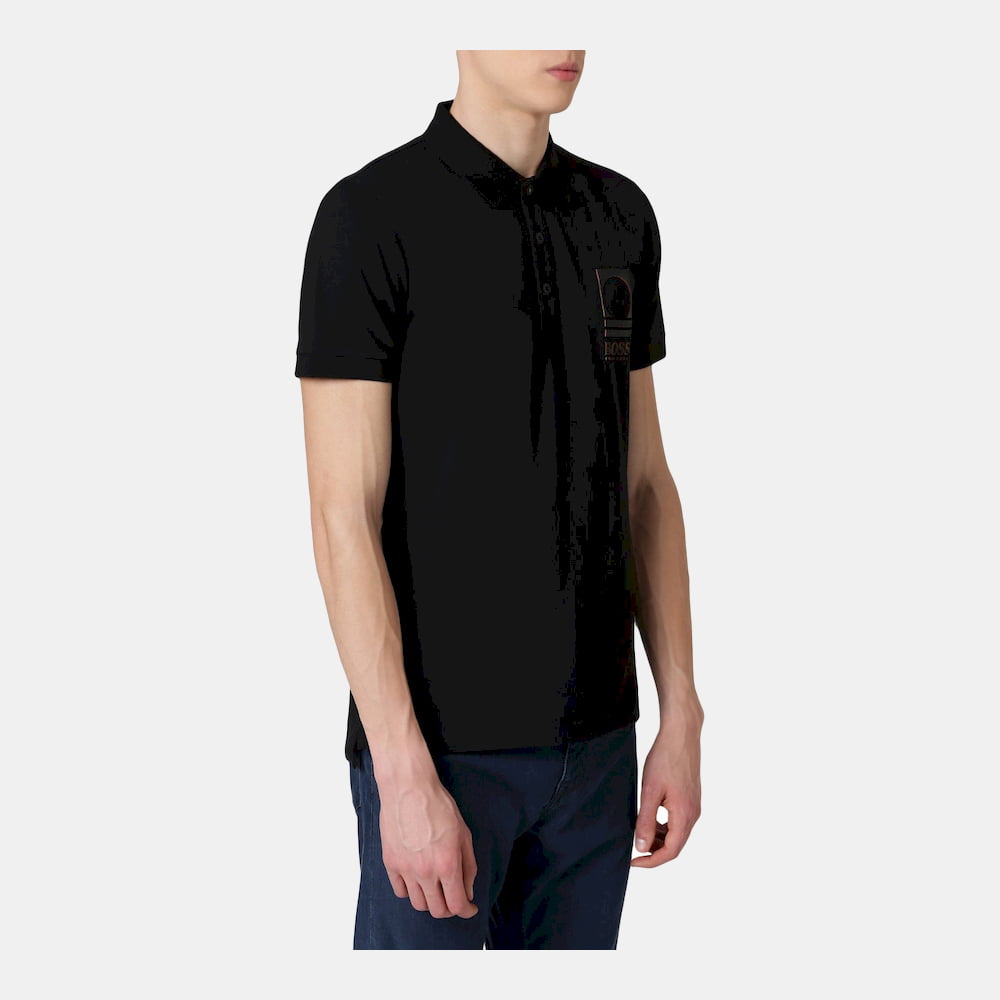 Boss Polo Paule Flag Black Preto Shot10