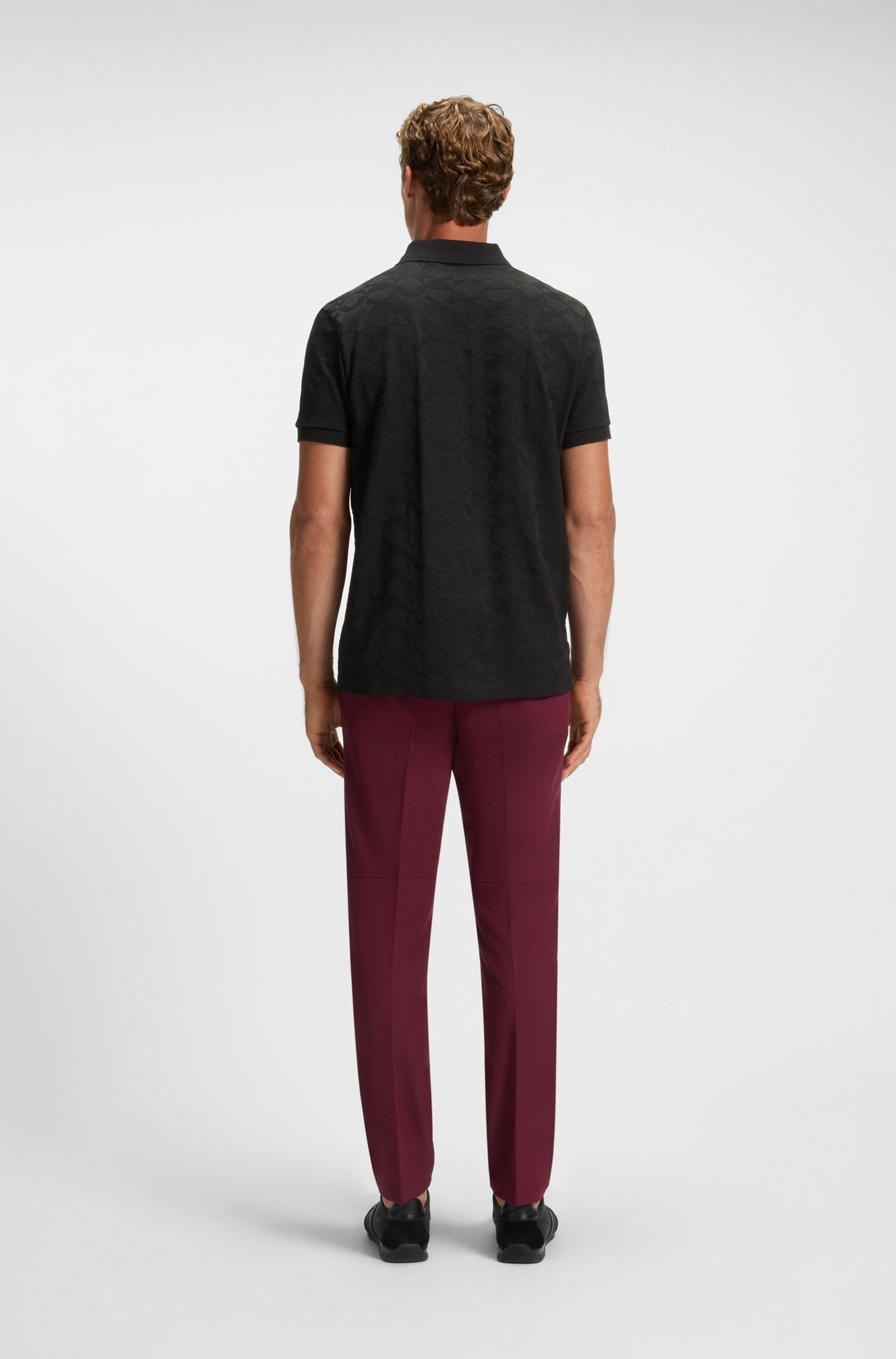 Boss Polo Pirax Striped Black Preto_shot2