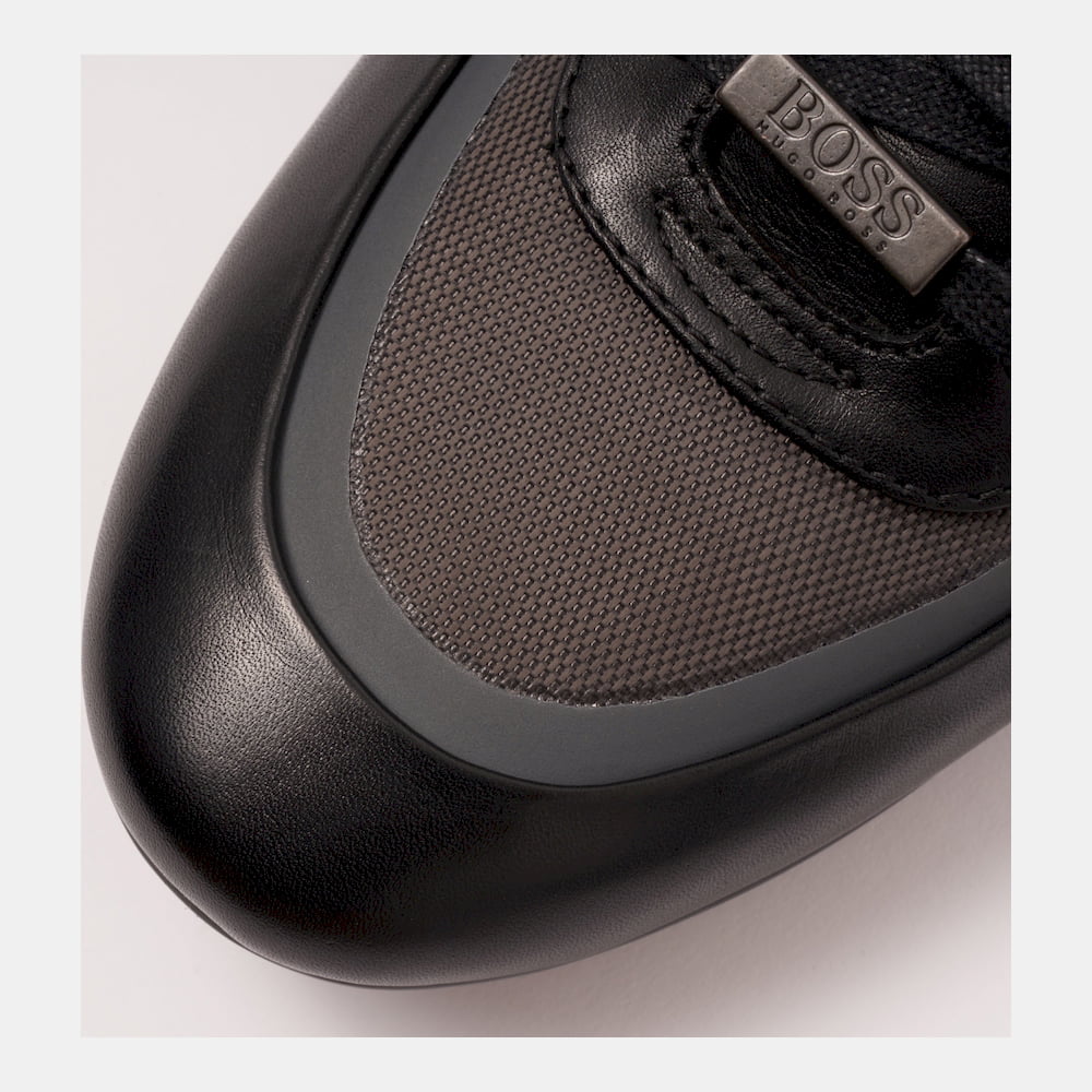 Boss Sapatilhas Sneakers Shoes Hbracinglowpit Blk Gry Preto Cinza Shot10