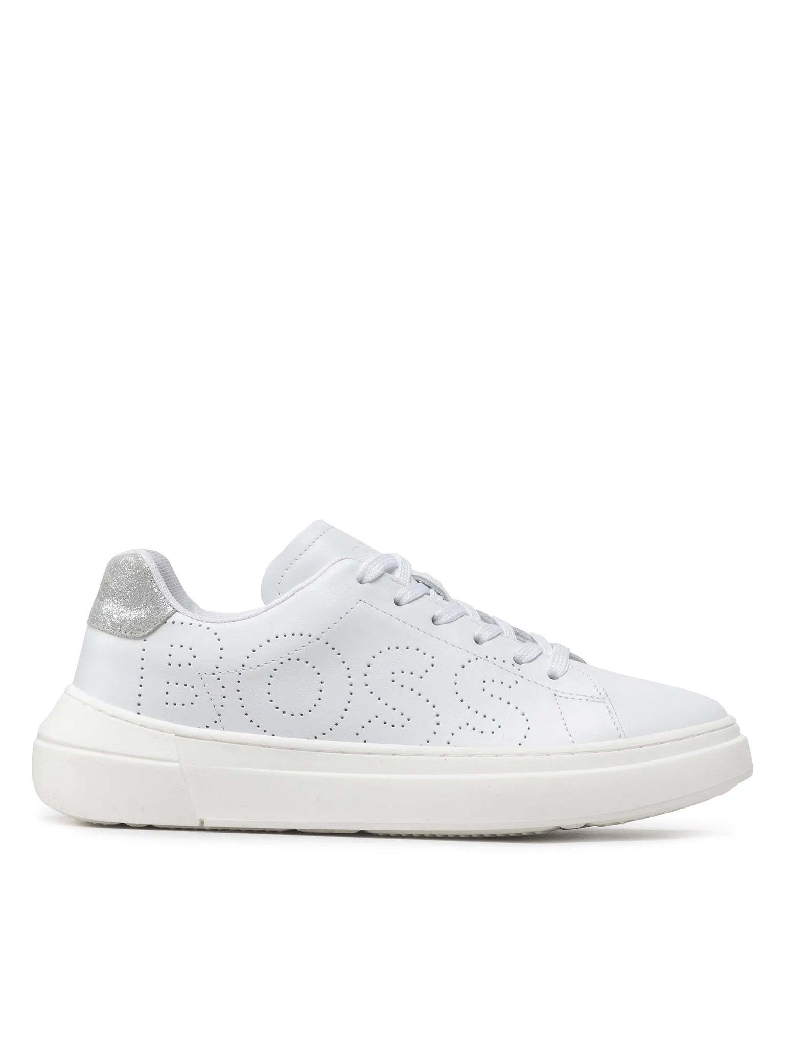 Boss Sapatilhas Sneakers Shoes J19071 Whi Silver Branco Prateado_shot1