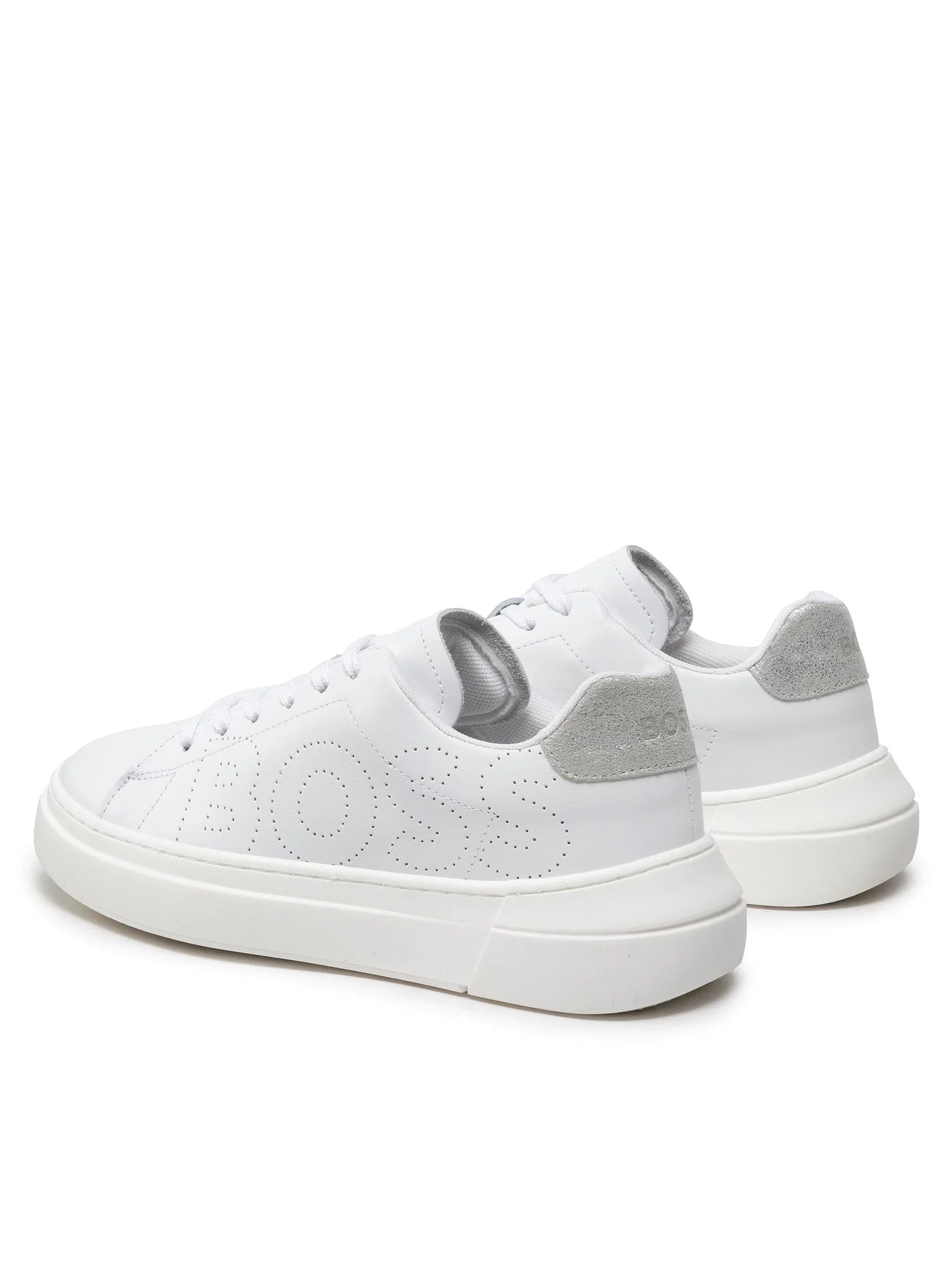 Boss Sapatilhas Sneakers Shoes J19071 Whi Silver Branco Prateado_shot2