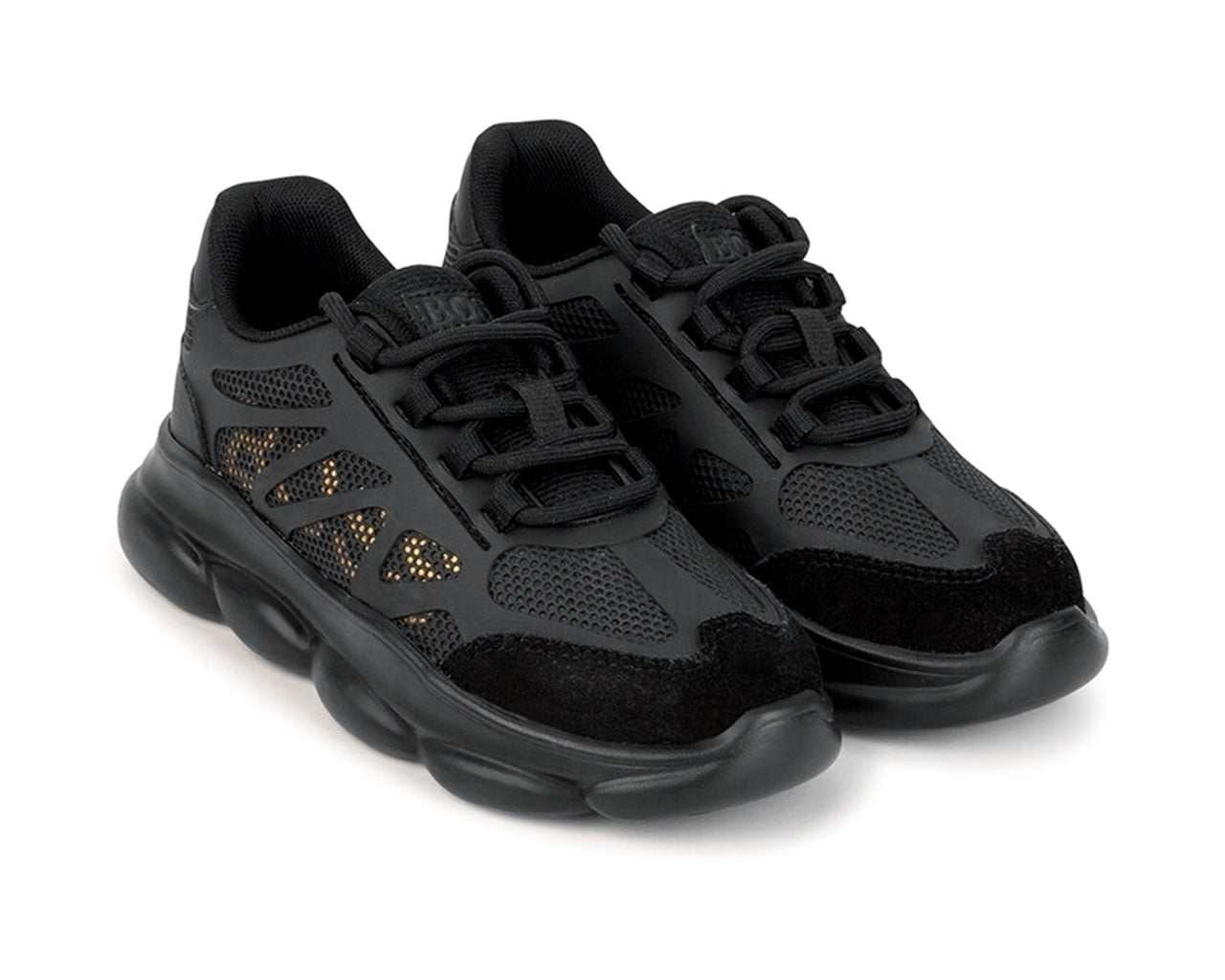 Boss Sapatilhas Sneakers Shoes J29301 Blk Gold Preto Ouro_shot8