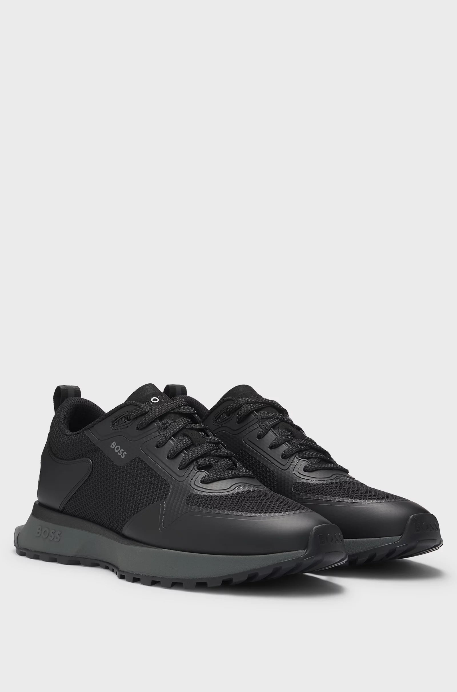 Boss Sapatilhas Sneakers Shoes Jonah Runn Met Blk Gry Preto Cinza_shot1