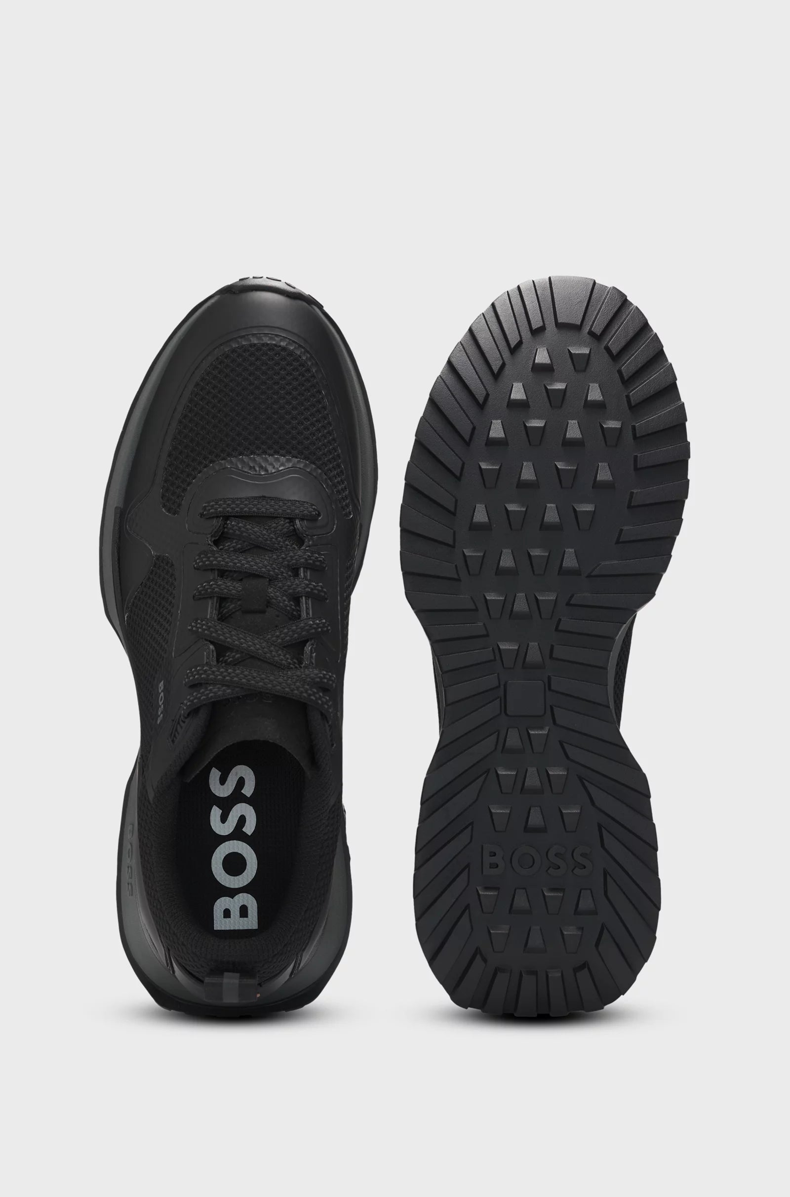 Boss Sapatilhas Sneakers Shoes Jonah Runn Met Blk Gry Preto Cinza_shot4