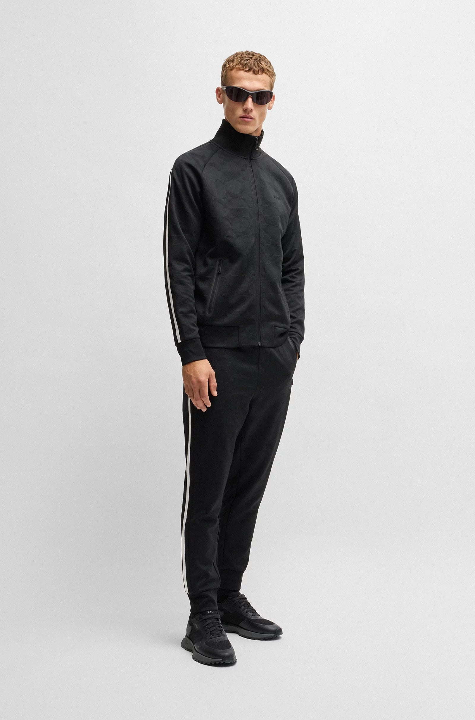 Boss Sapatilhas Sneakers Shoes Jonah Runn Met Blk Gry Preto Cinza_shot5