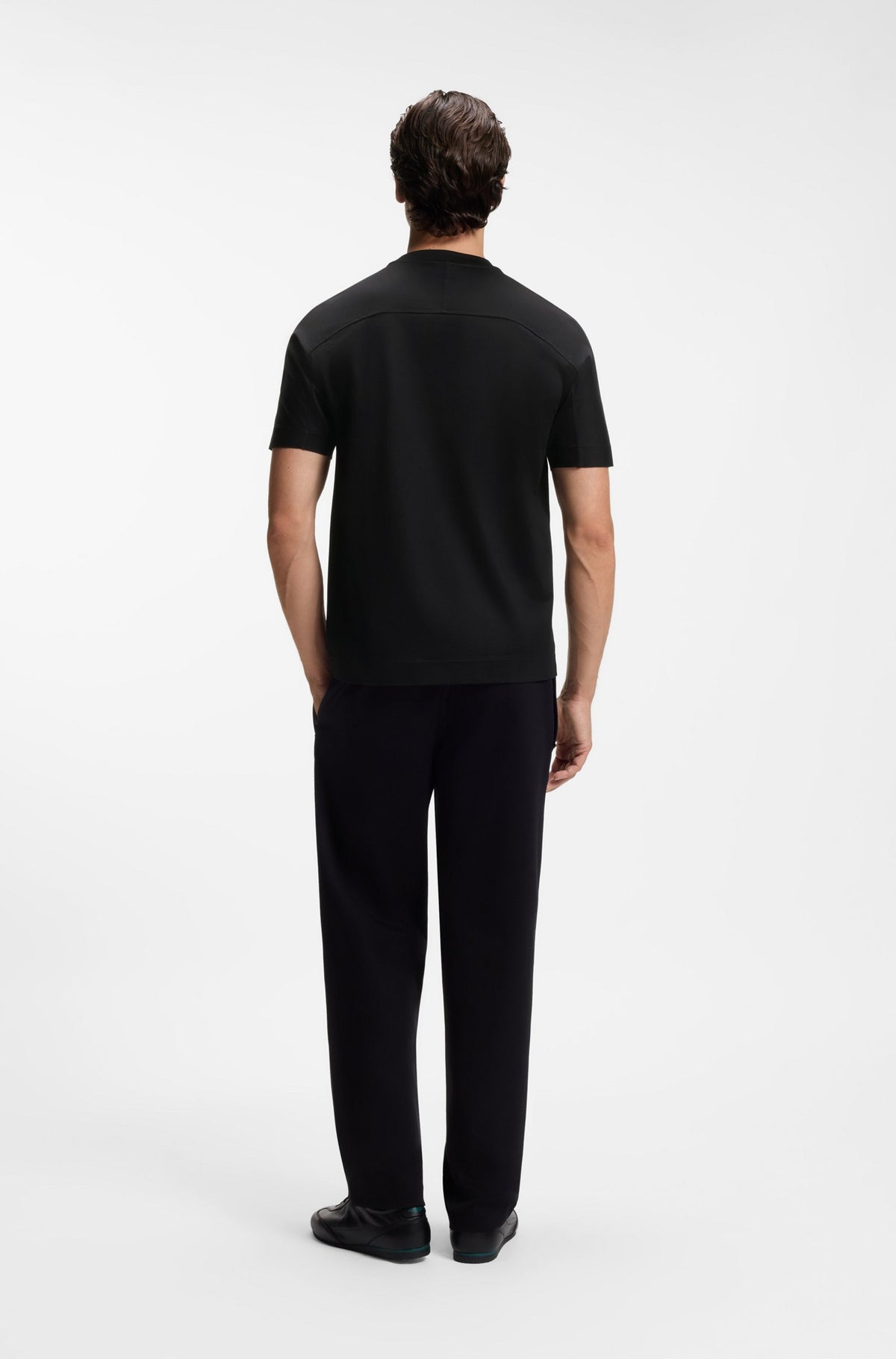 Boss T Shirt C Taut 180 Am Black Preto_shot4