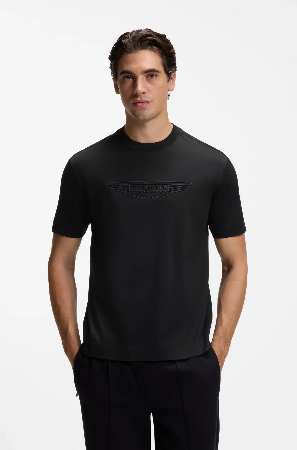 Boss T Shirt C Taut 180 Am Black Preto_shot8