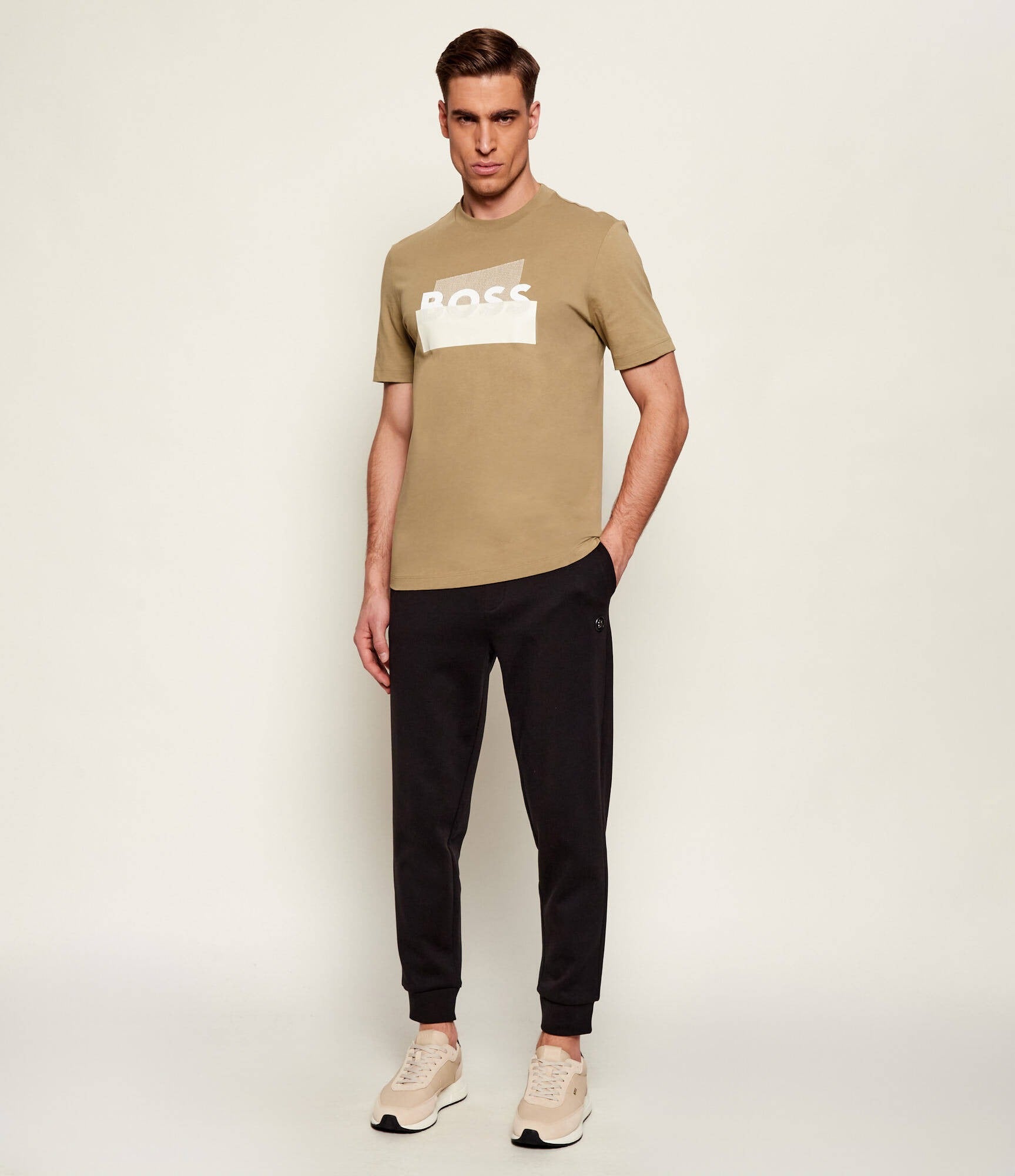 Boss T Shirt C Thompson 250 Beige Beige_shot2