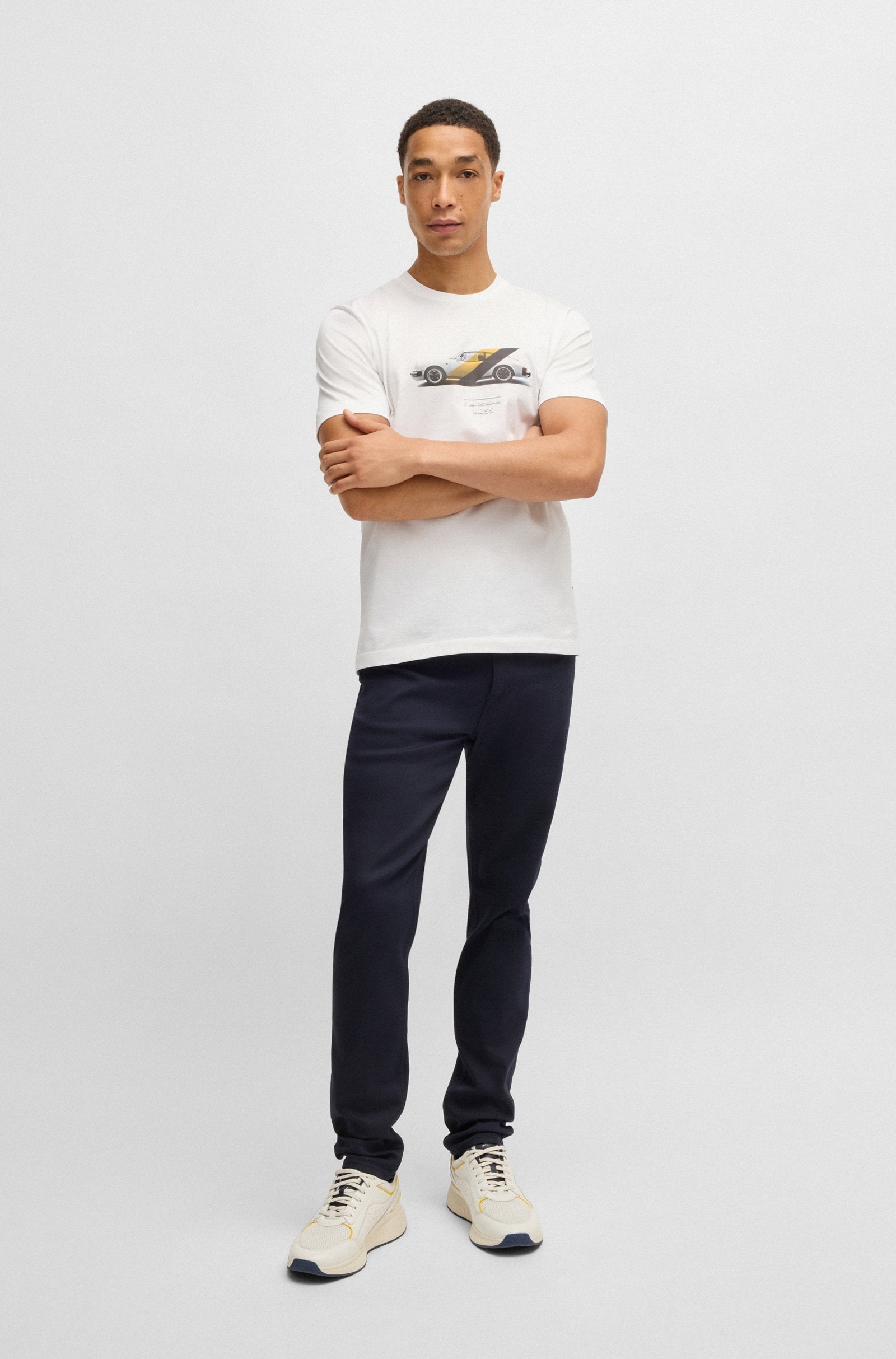 Boss T Shirt C Thompson71ps White Branco_shot2