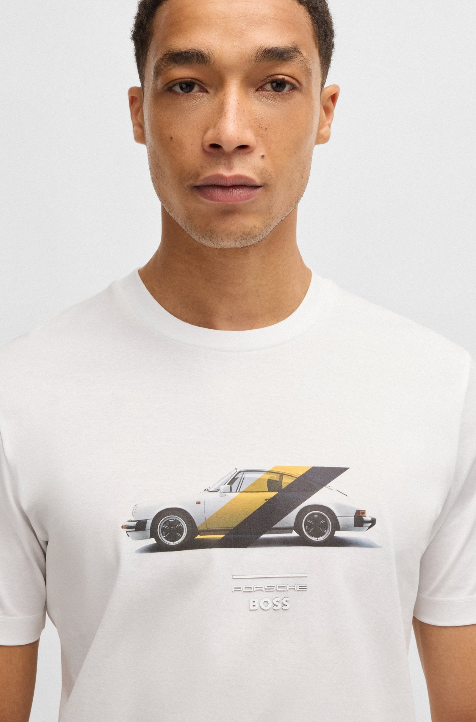 Boss T Shirt C Thompson71ps White Branco_shot3