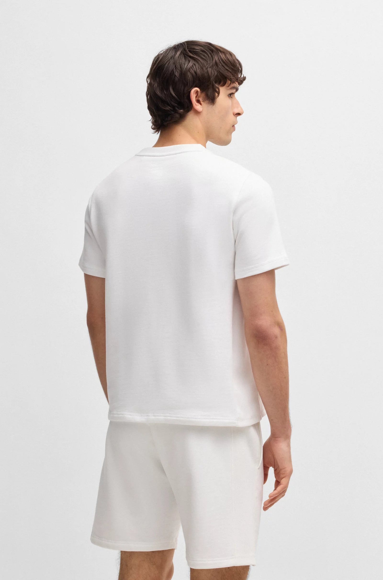 Boss T Shirt David T Shirt White Branco_shot5