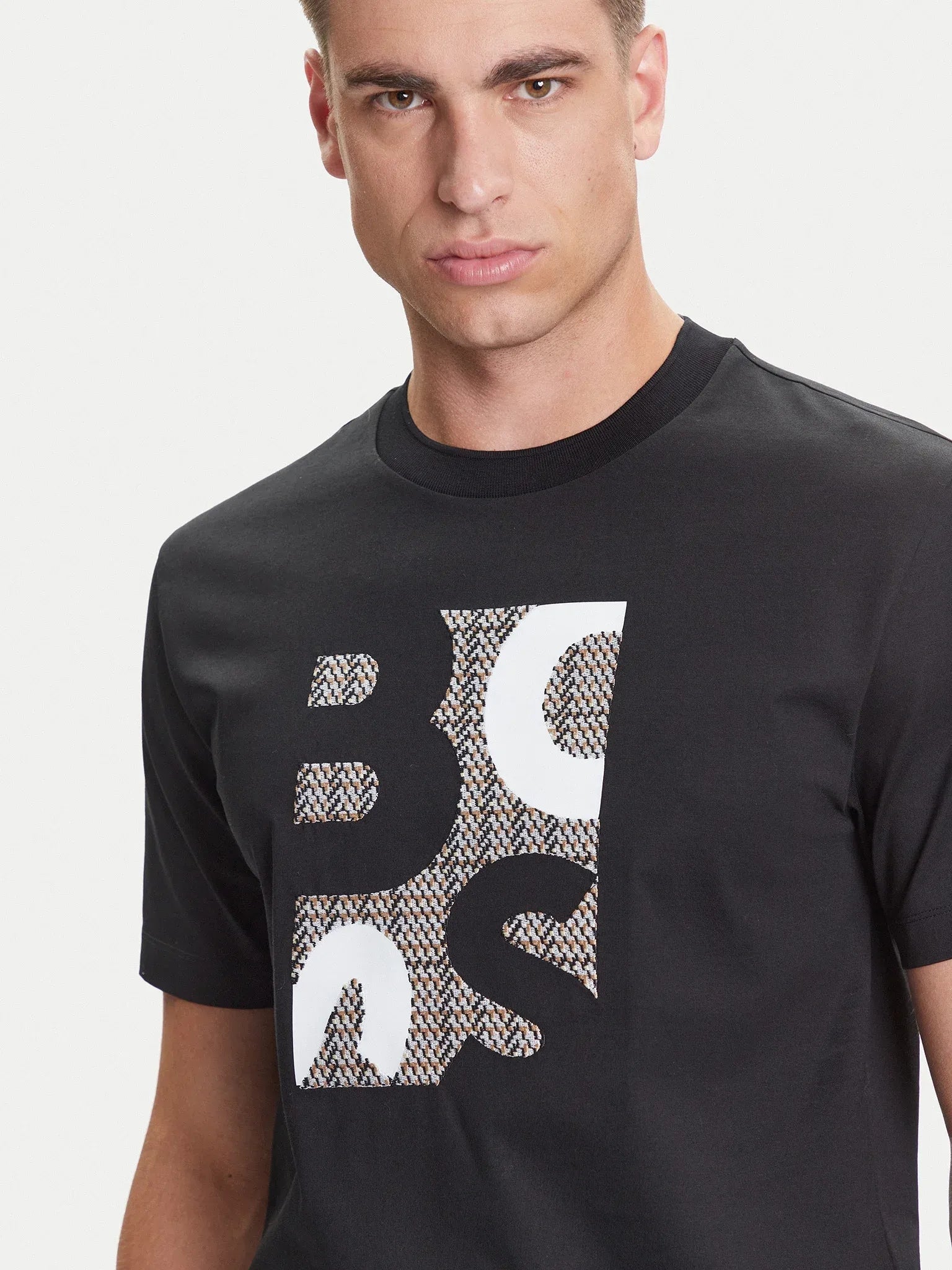 Boss T Shirt H Thompson 655 Black Preto_shot4