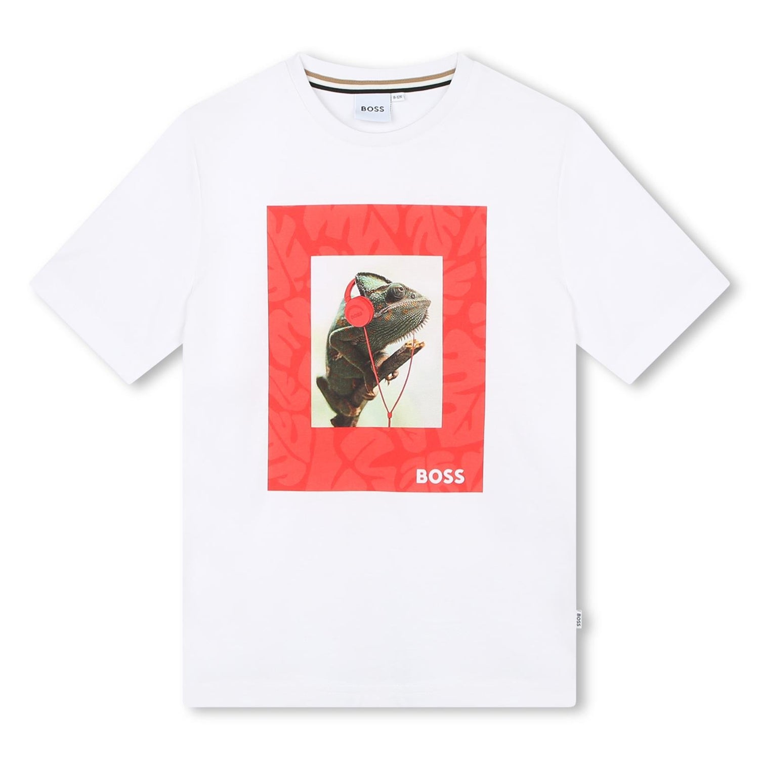 Boss T Shirt J51026 White Red Branco Vermelho_shot1