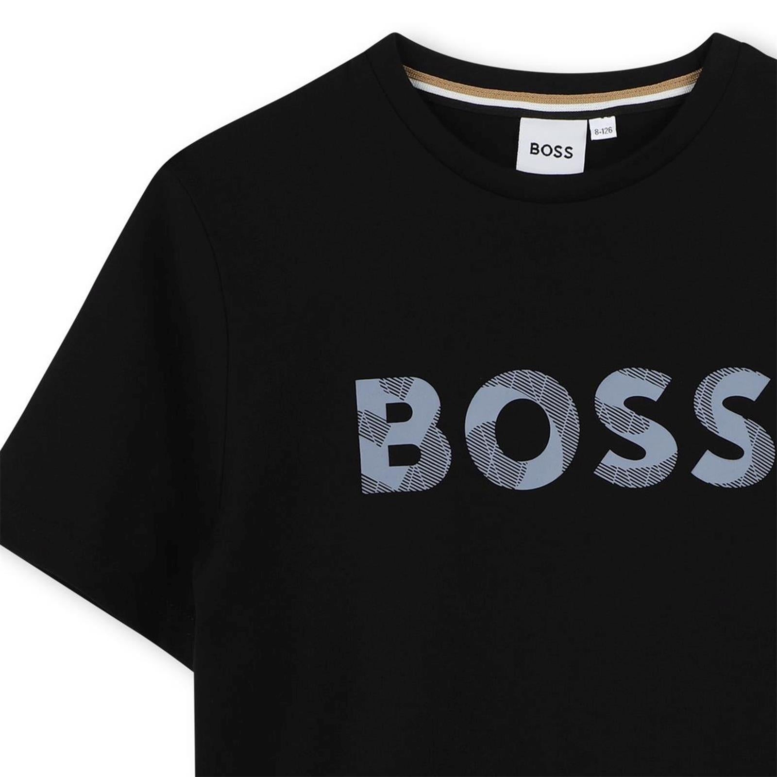 Boss T Shirt J51210 Black Preto_shot3