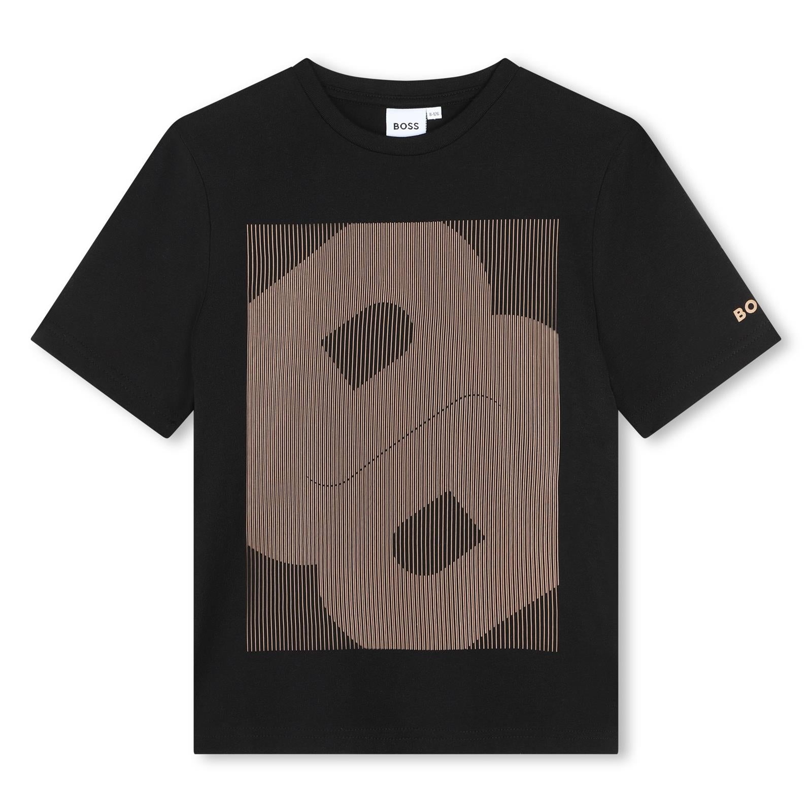 Boss T Shirt J51216 Black.logo Preto_shot1