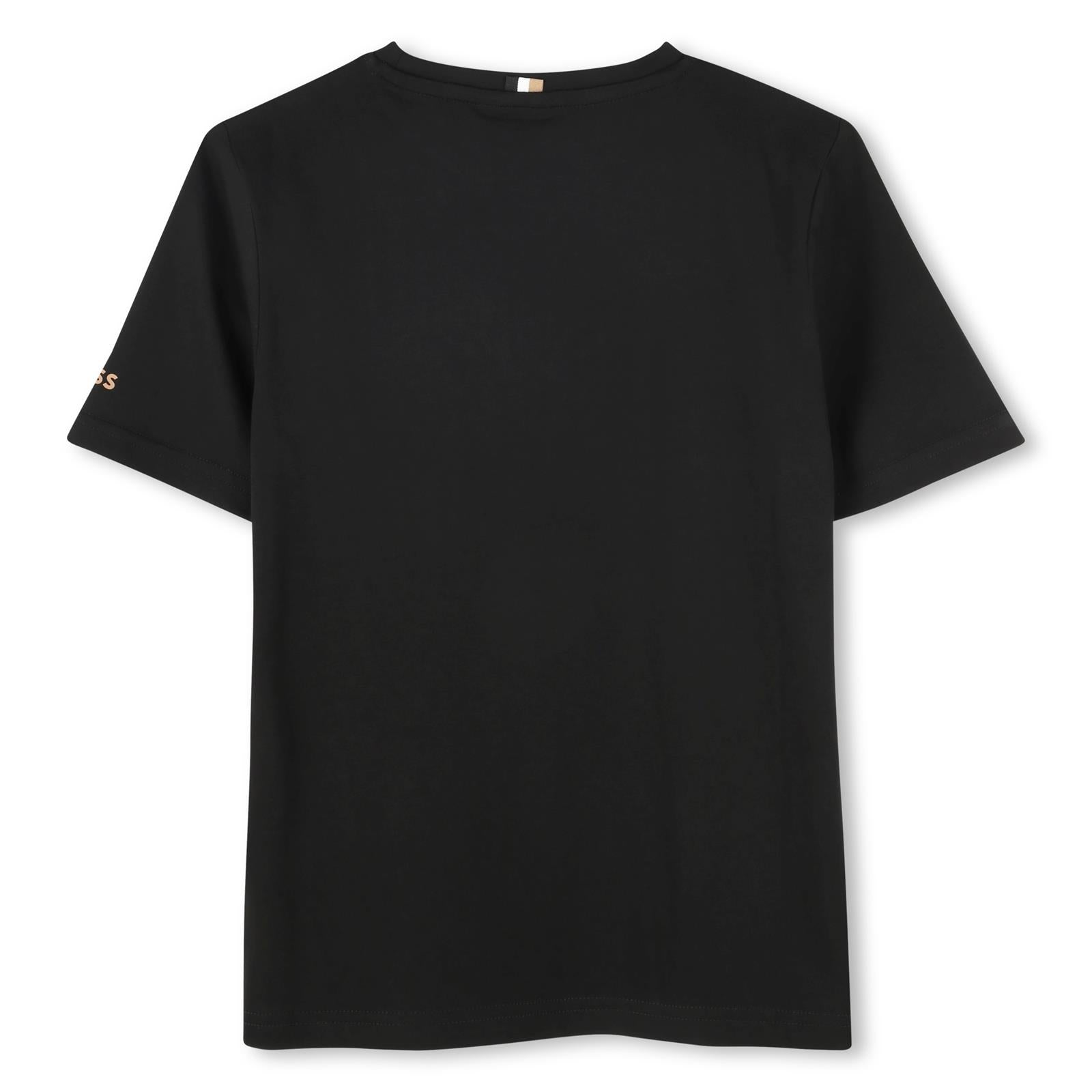 Boss T Shirt J51216 Black.logo Preto_shot2