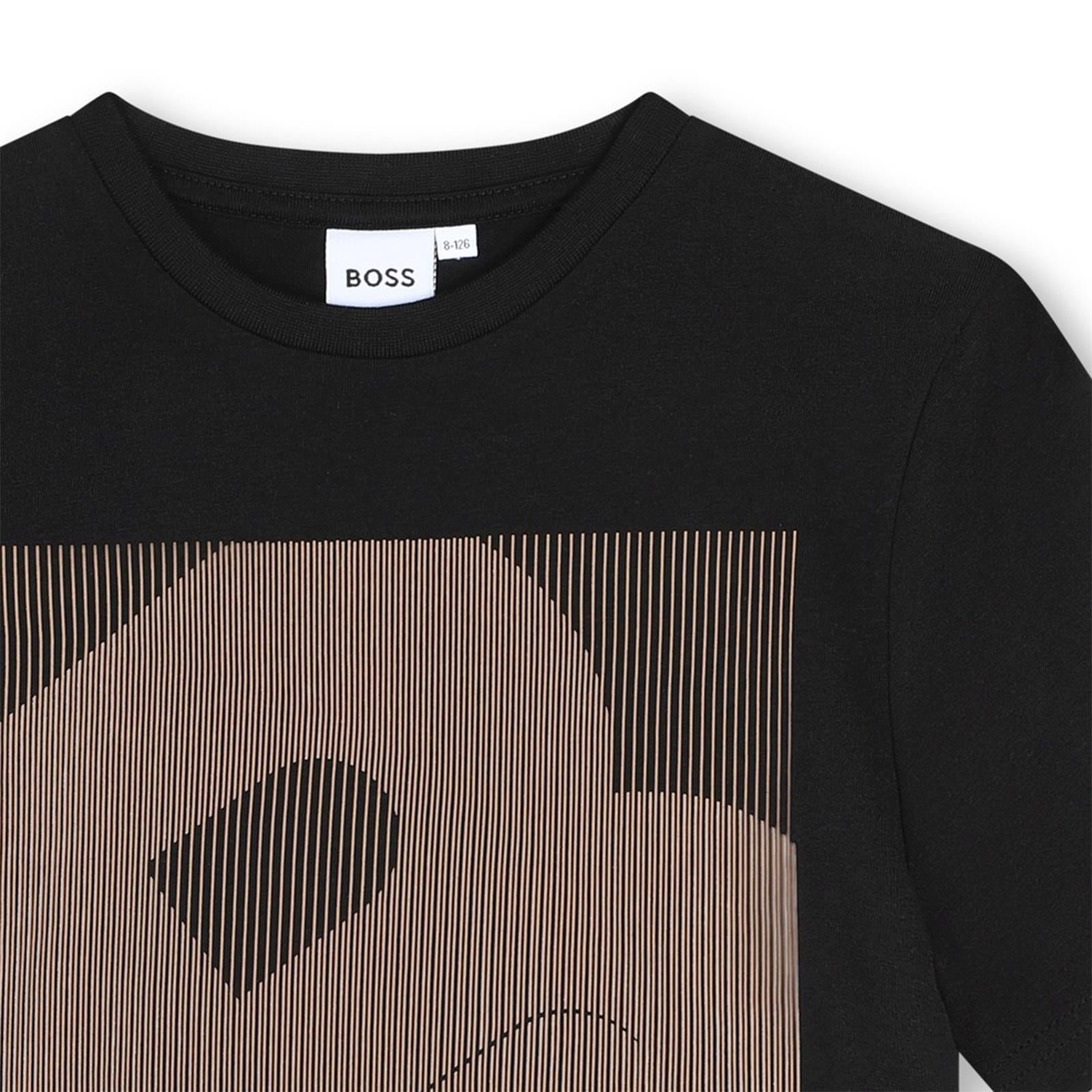 Boss T Shirt J51216 Black.logo Preto_shot3