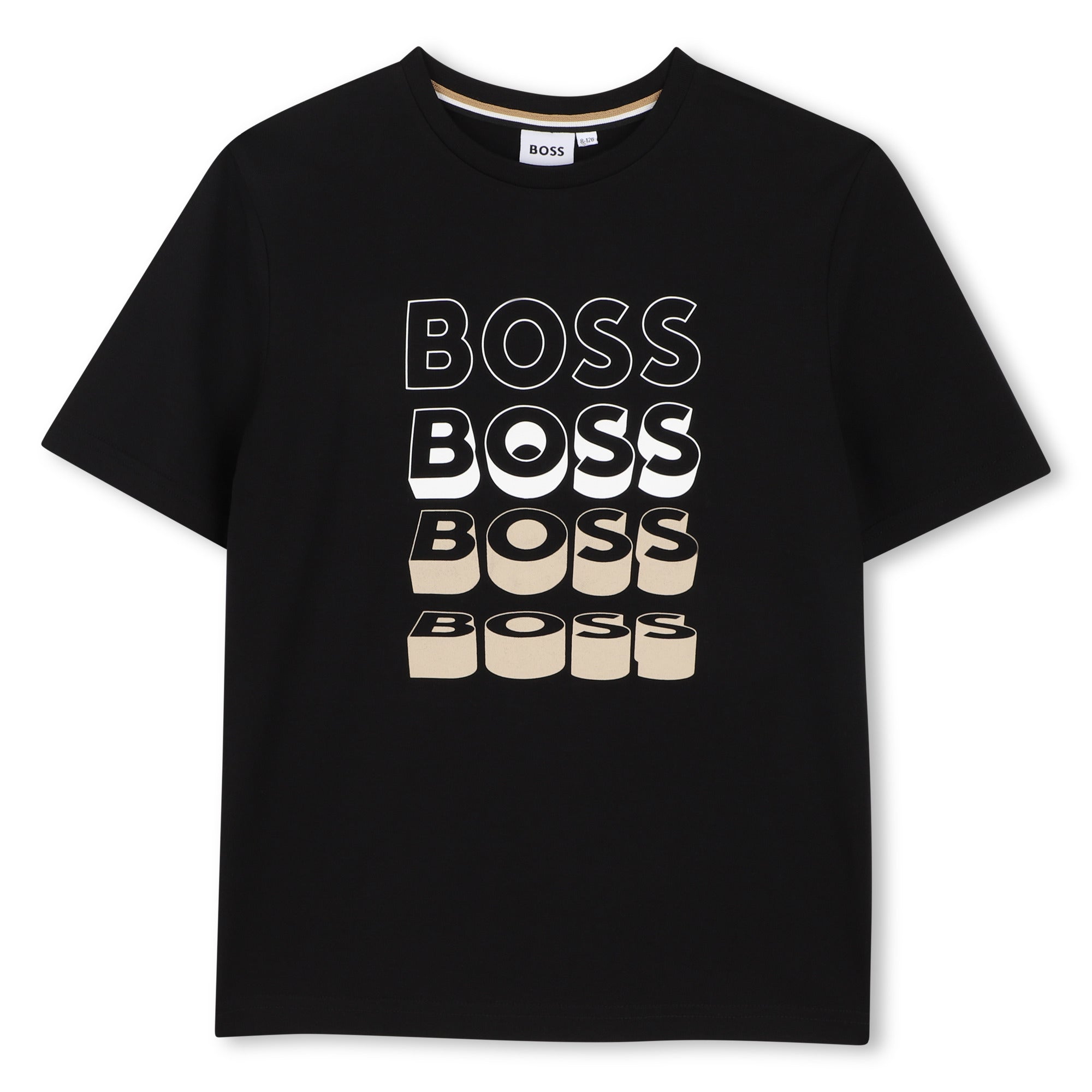 Boss T Shirt J52982 Black Preto_shot2