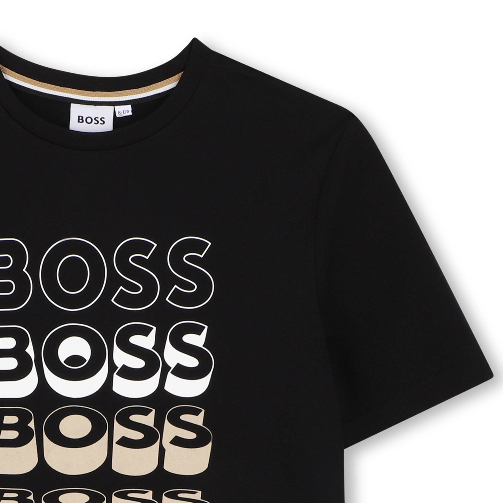 Boss T Shirt J52982 Black Preto_shot4
