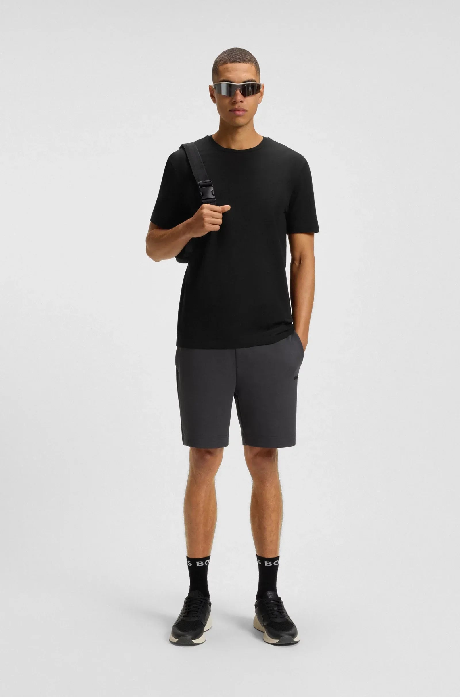 Boss T Shirt T Shirt 2 Black Preto_shot4