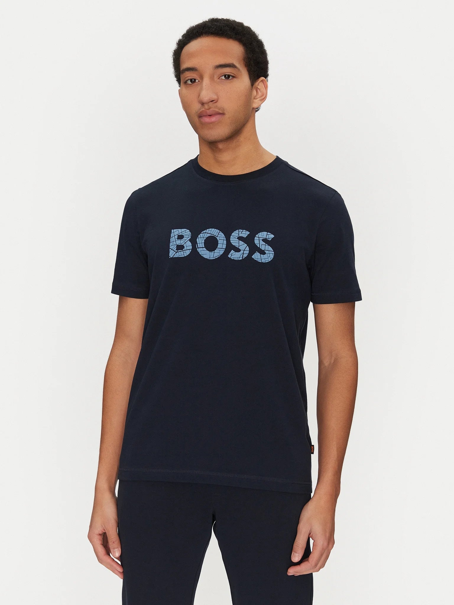 Boss T Shirt Te Logotexture Dk.blue Azul Escuro_shot1
