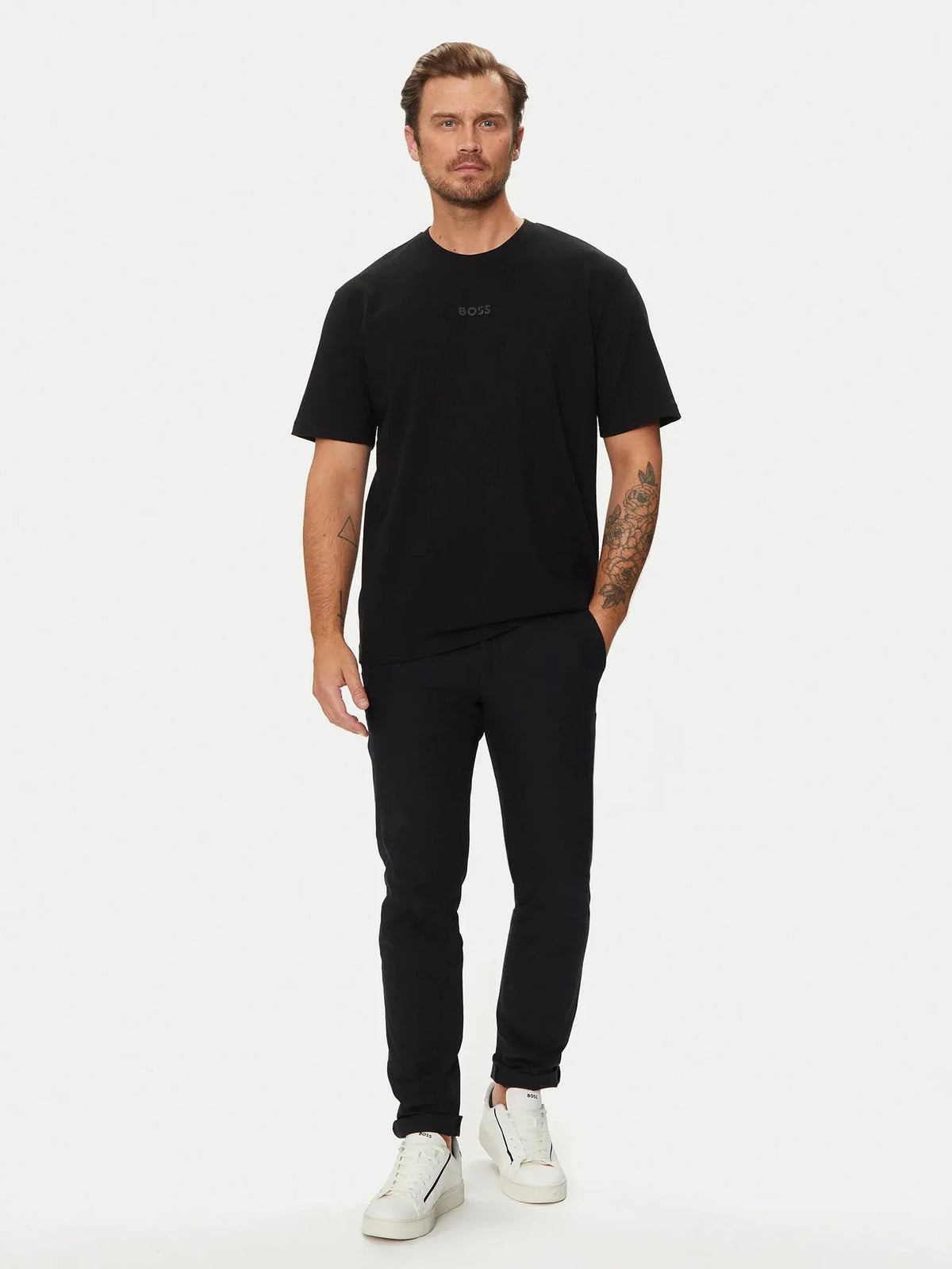 Boss T Shirt Tee 10 Black Preto_shot2