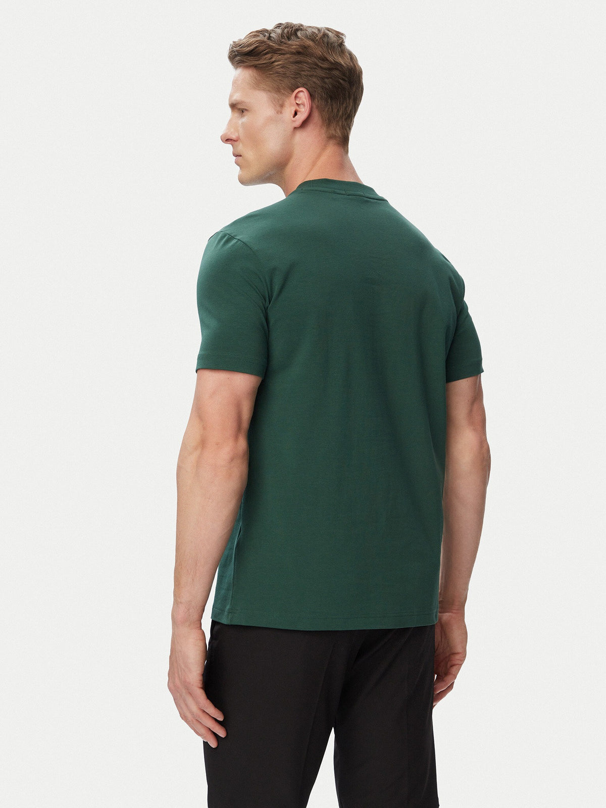 Boss T Shirt Tee 50506373 Dk.green Verde Escuro_shot3