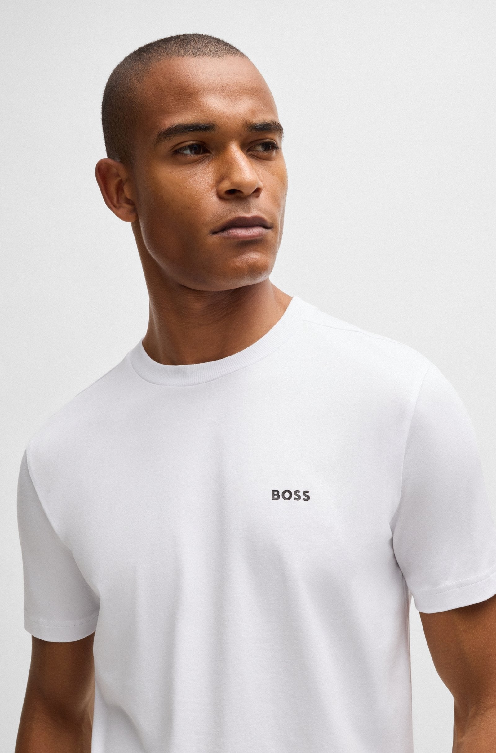 Boss T Shirt Tee 50506373 Natural Natural_shot1