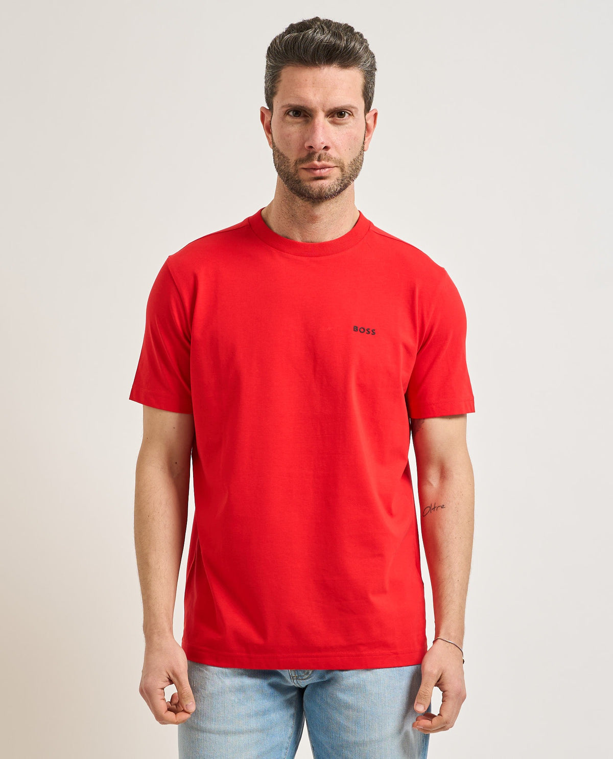 Boss T Shirt Tee 50506373 Red Vermelho_shot1