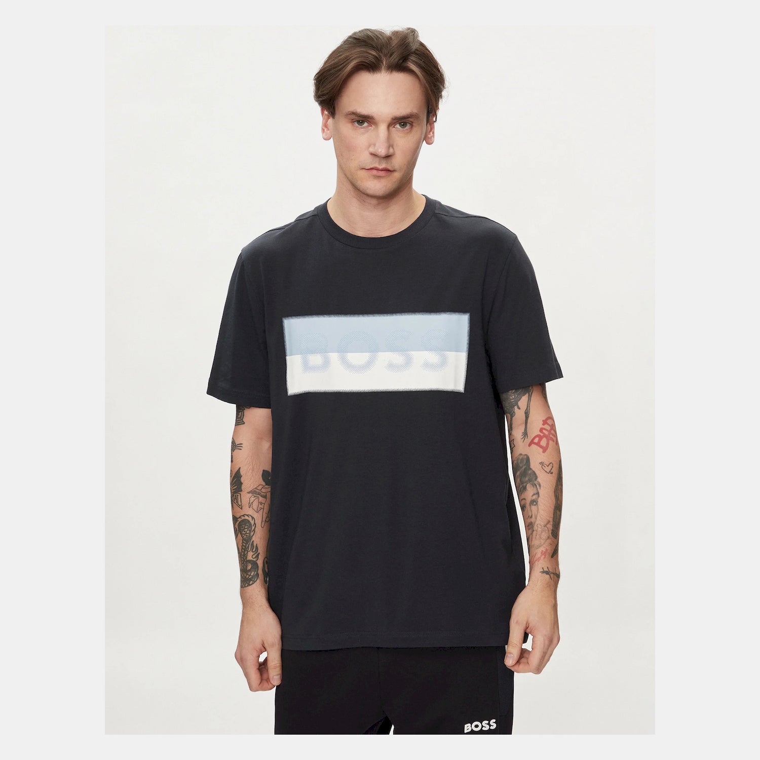 Boss T Shirt Tee 9 Dk.blue Azul Escuro_shot3
