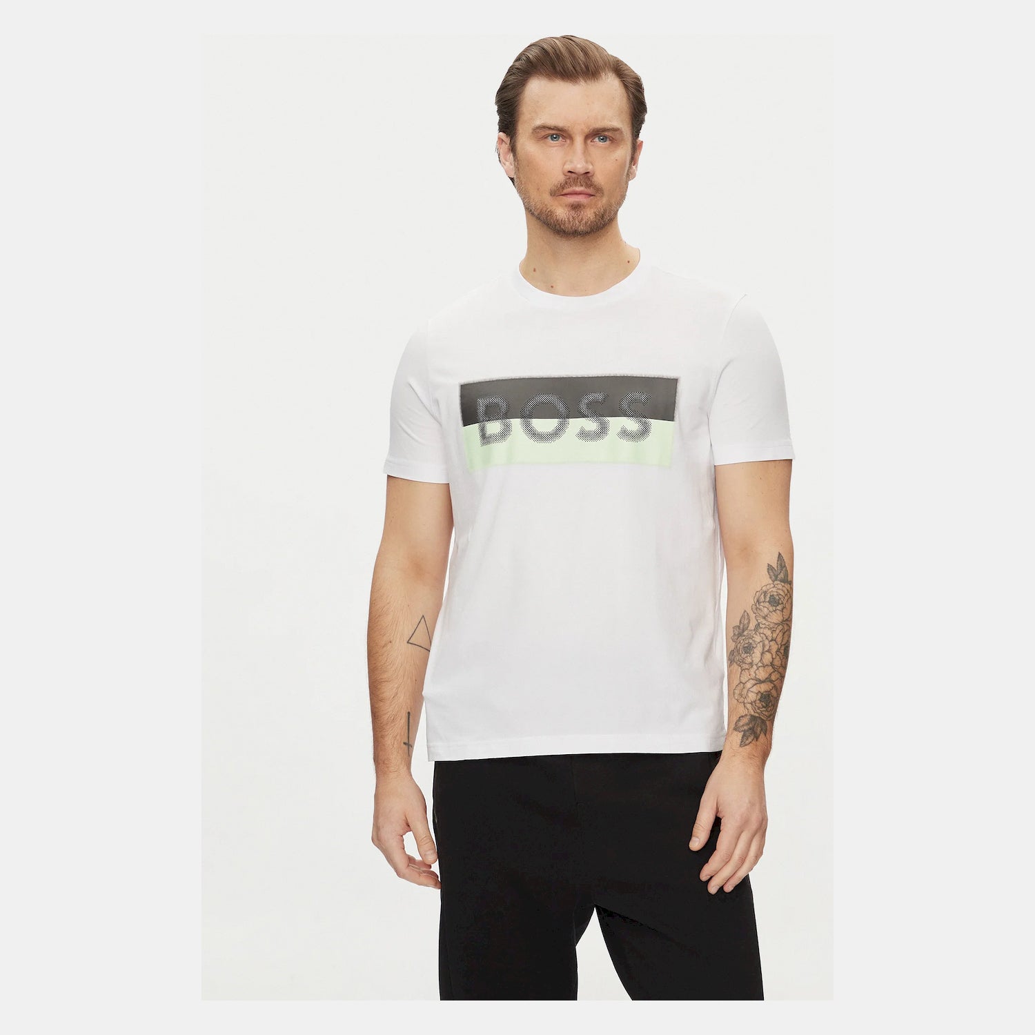 Boss T Shirt Tee 9 White Branco_shot4