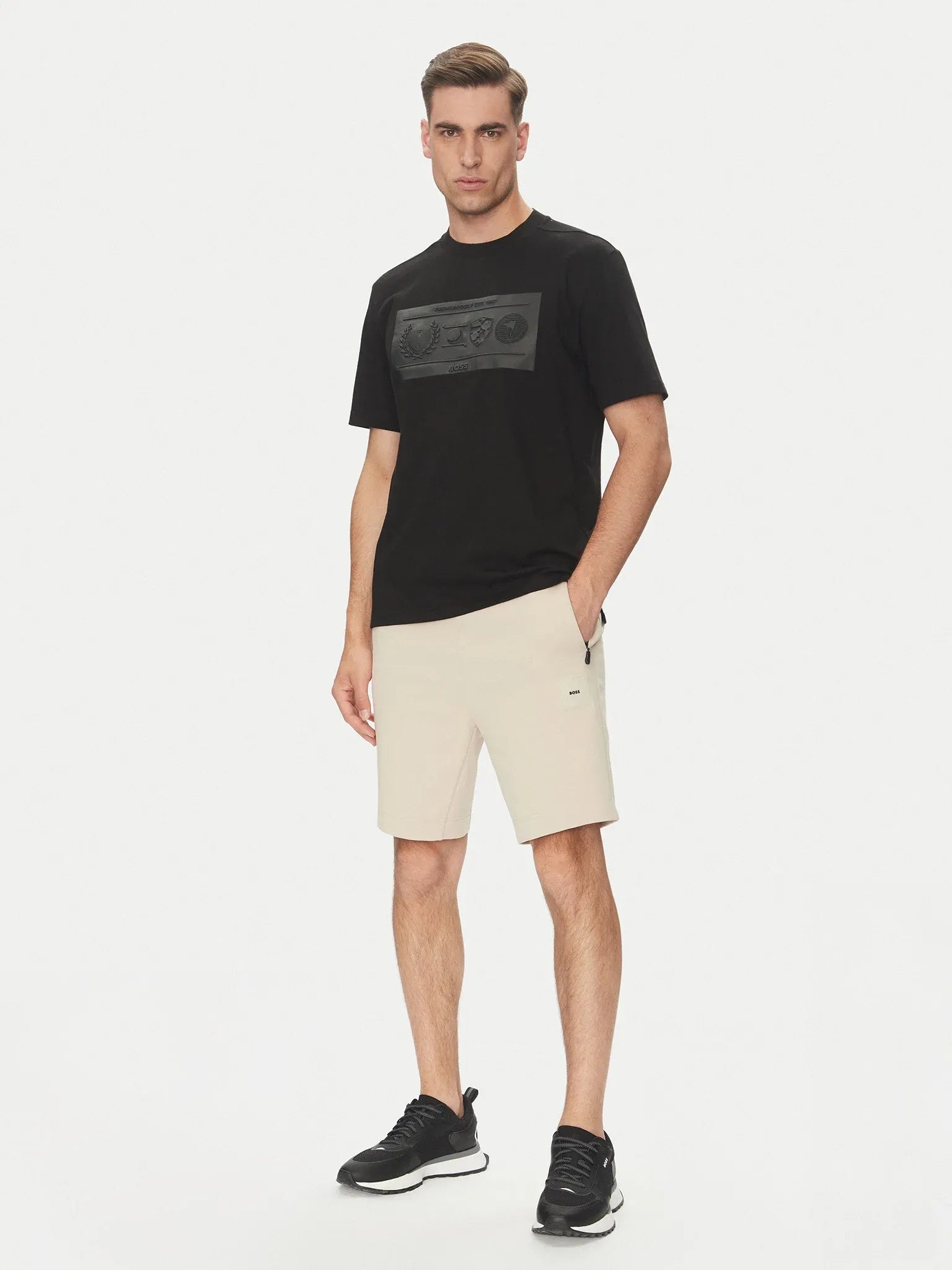 Boss T Shirt Tee Heritage Black Preto_shot3