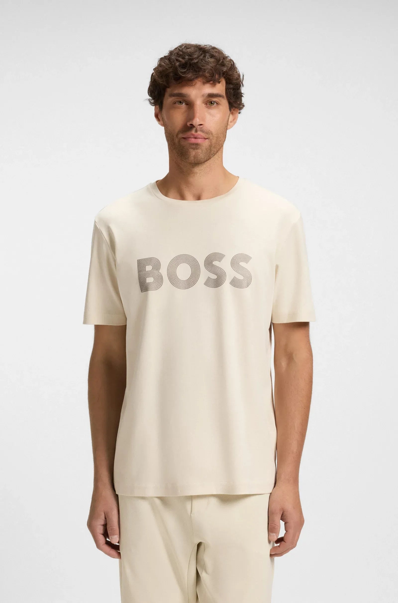 Boss T Shirt Tee Logo Futur White Branco_shot1