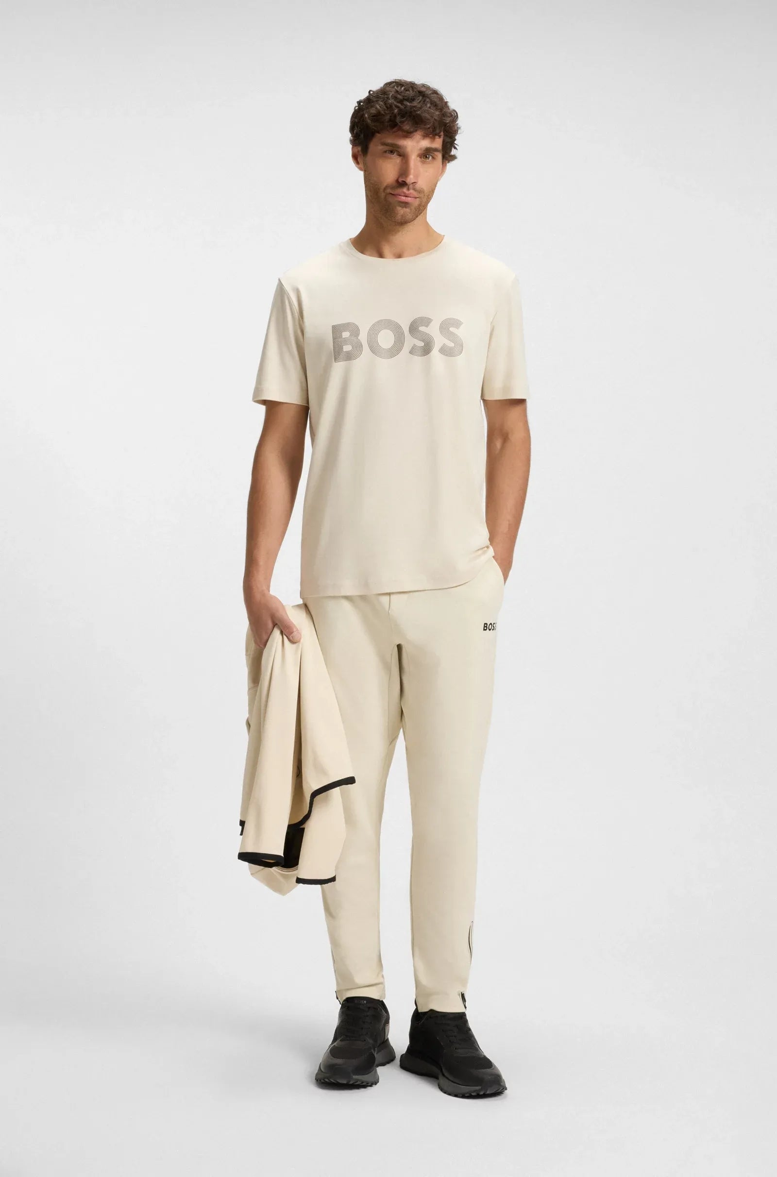 Boss T Shirt Tee Logo Futur White Branco_shot2