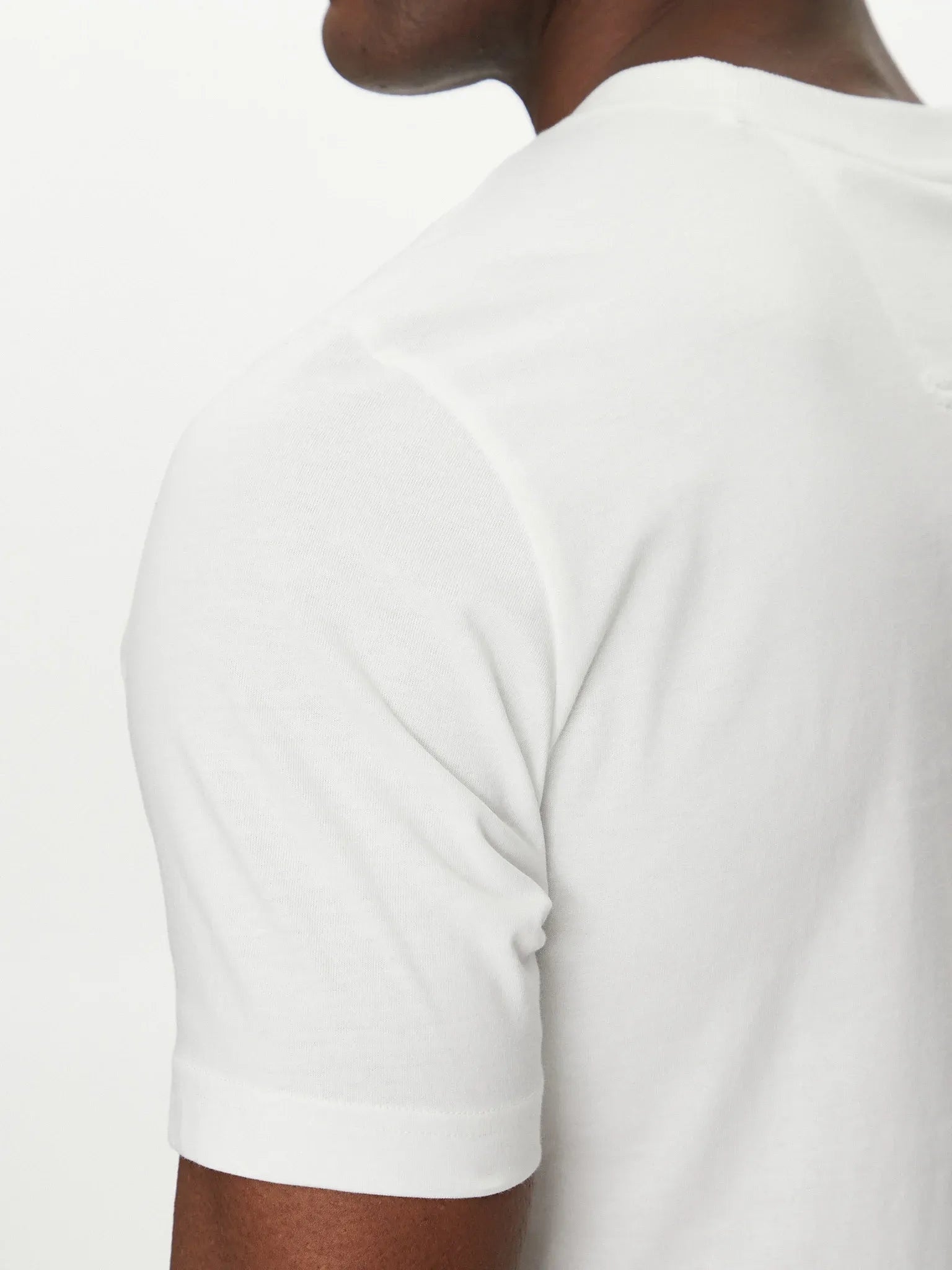 Boss T Shirt Tee Logo Rib White Branco_shot2