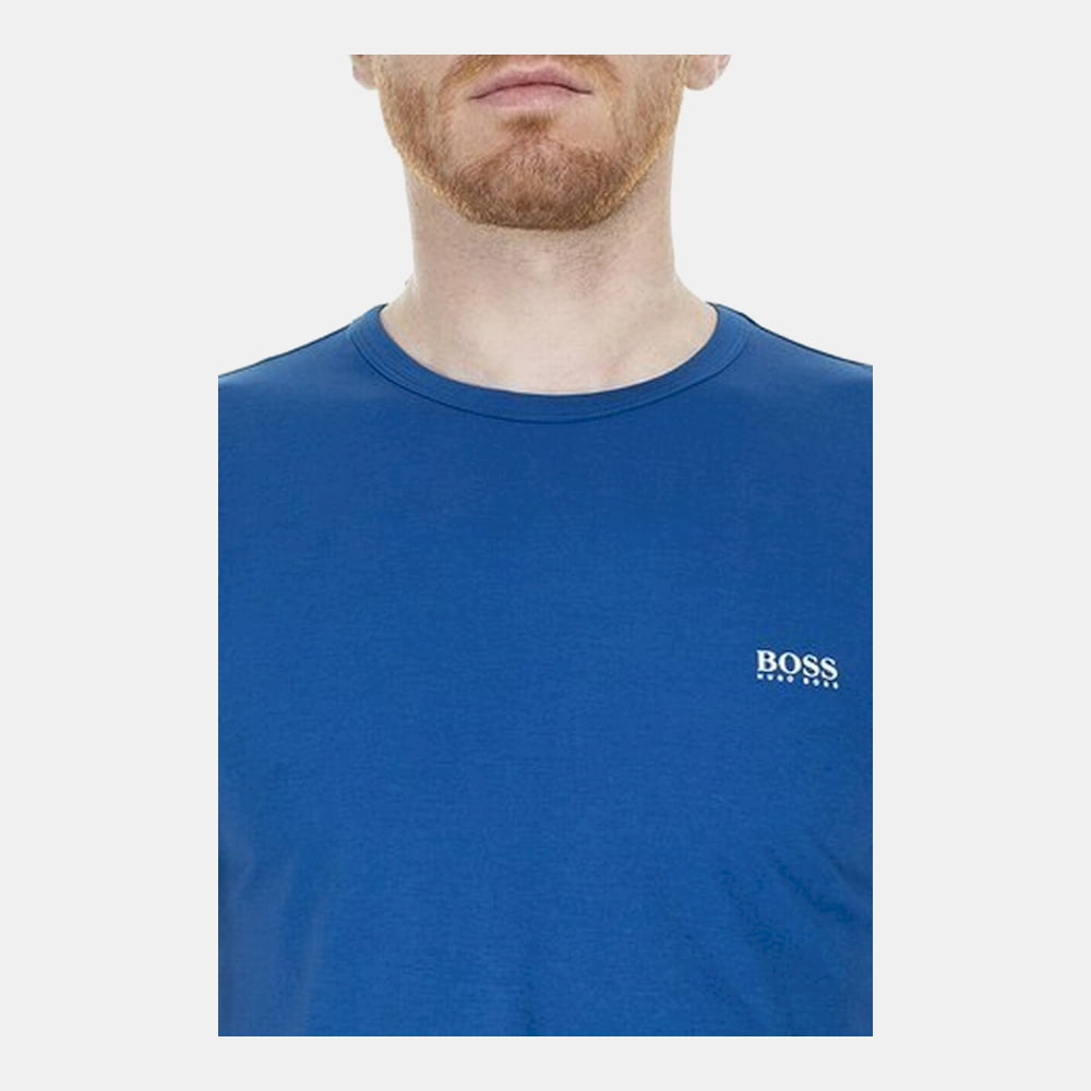 Boss T Shirt Tee Mid.blue Azul Shot2