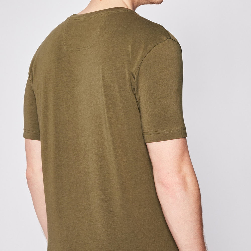 Boss T Shirt Tee4 50424073 Dk.green Verde Escuro Shot1
