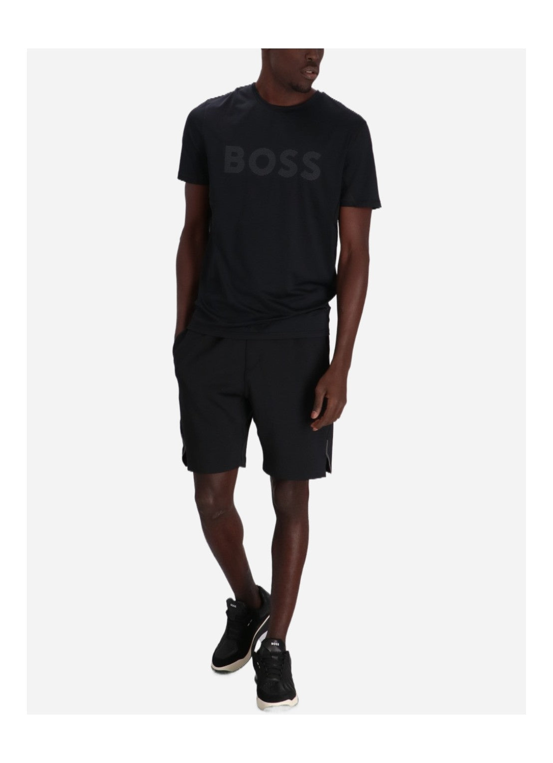 Boss T Shirt Teeactive Black Preto_shot4