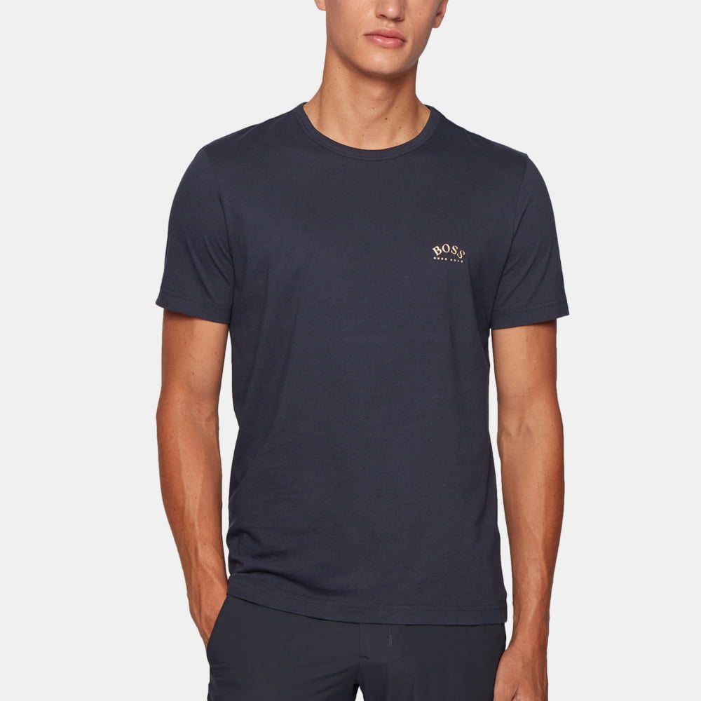Boss T Shirt Teecurved Dk.blue Azul Escuro Shot1