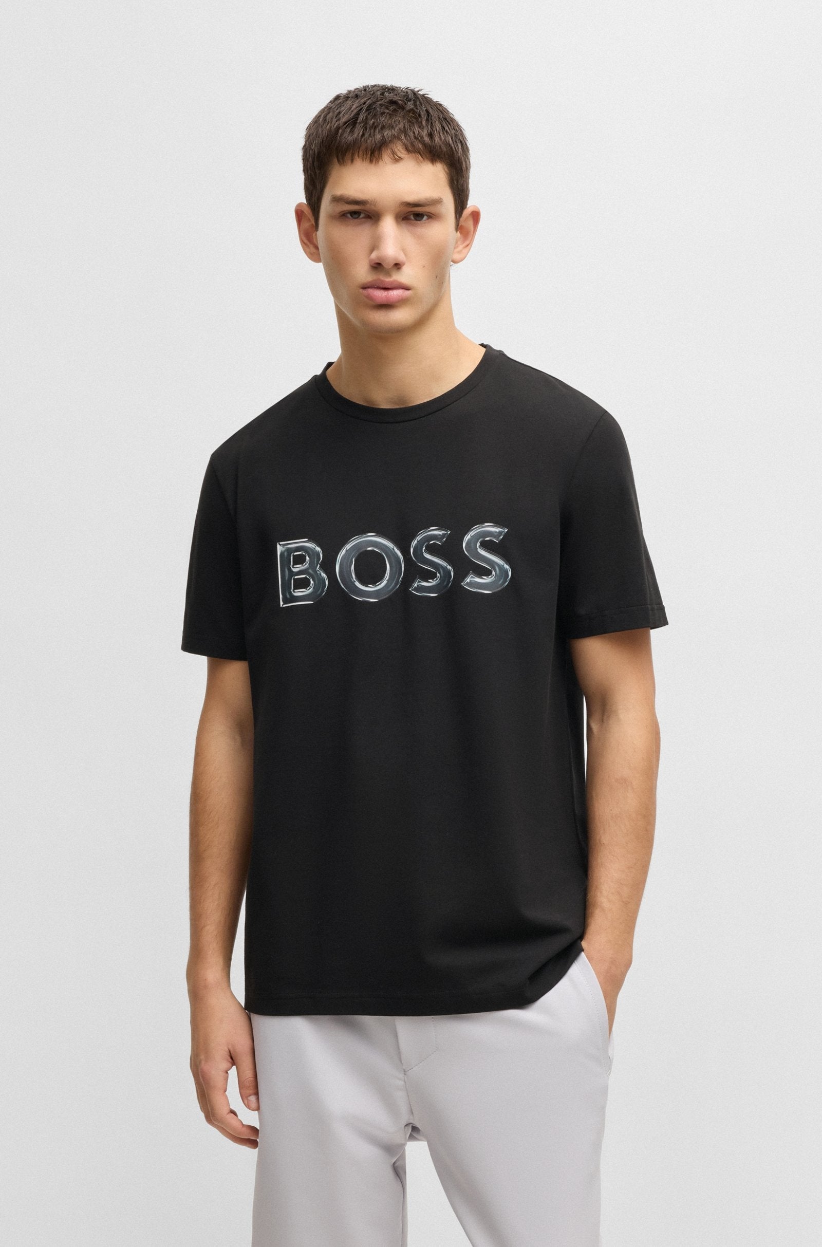 Boss T Shirt Teelogo Black Preto_shot5